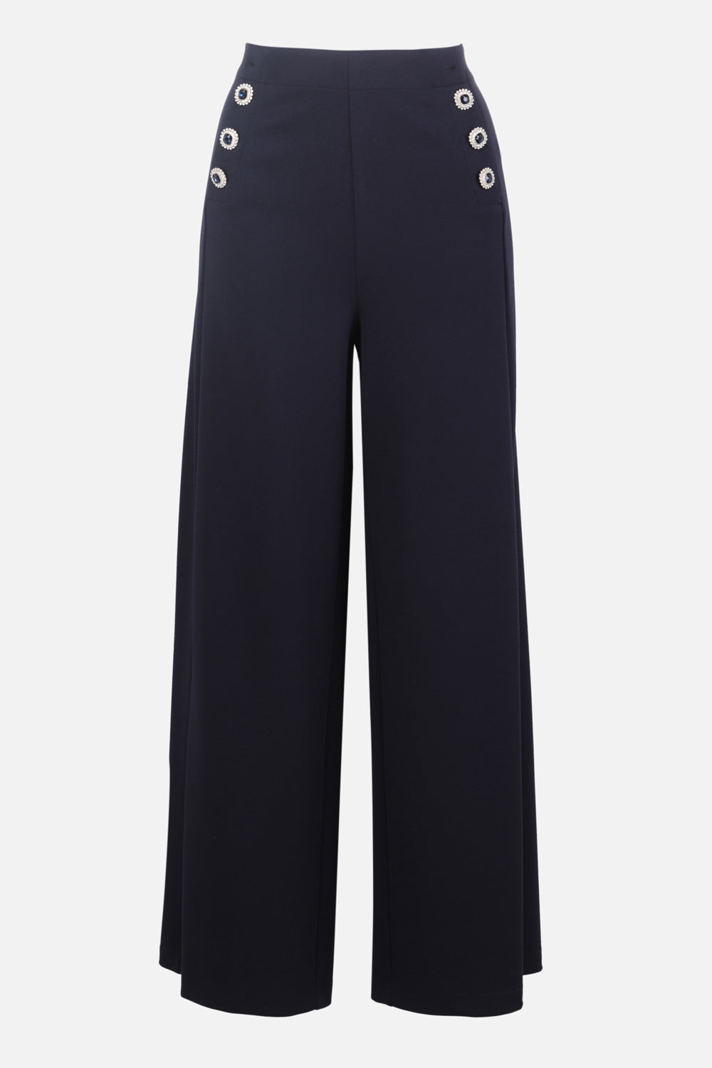 Pantalon noir à pont