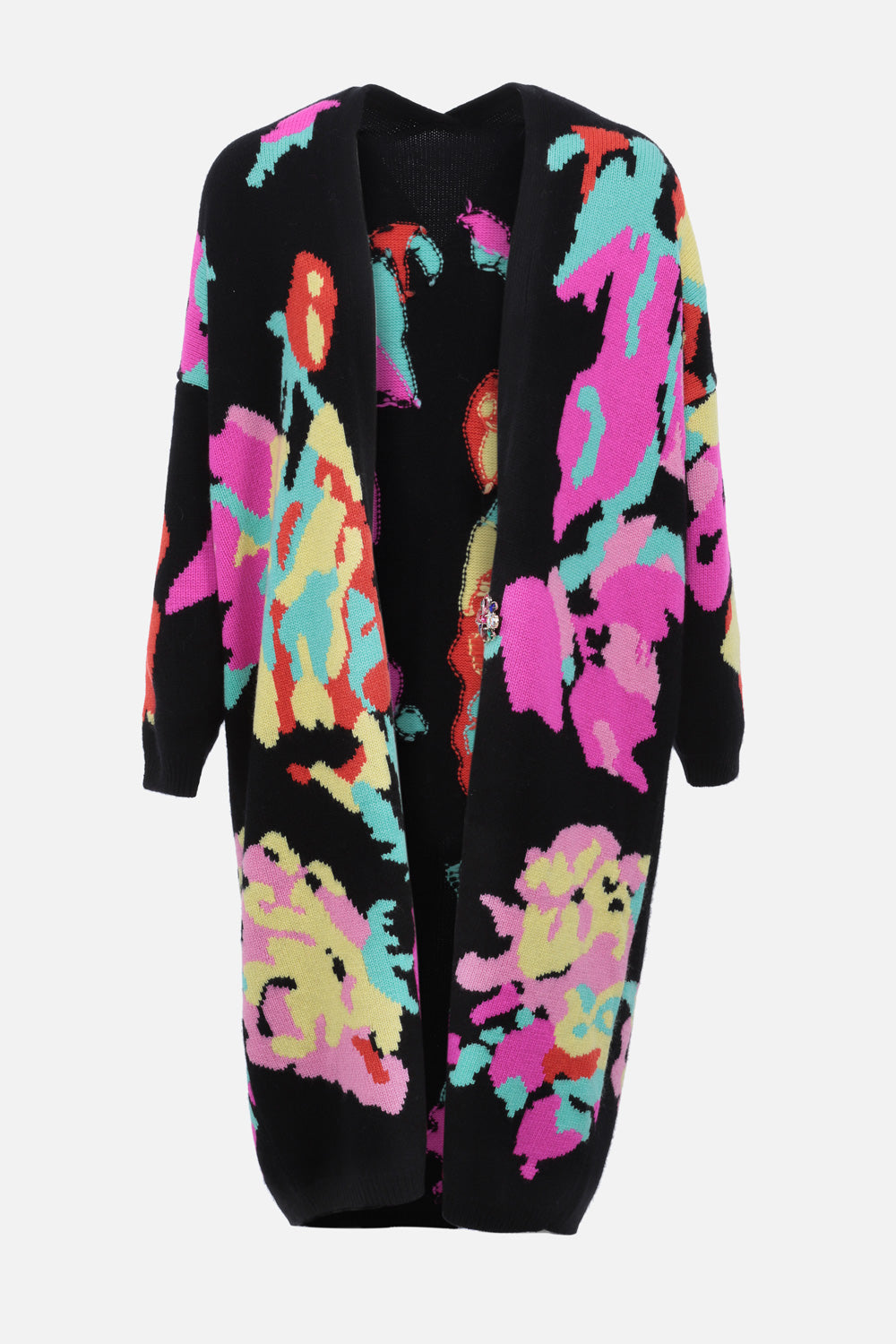 Gilet long cachemire noir