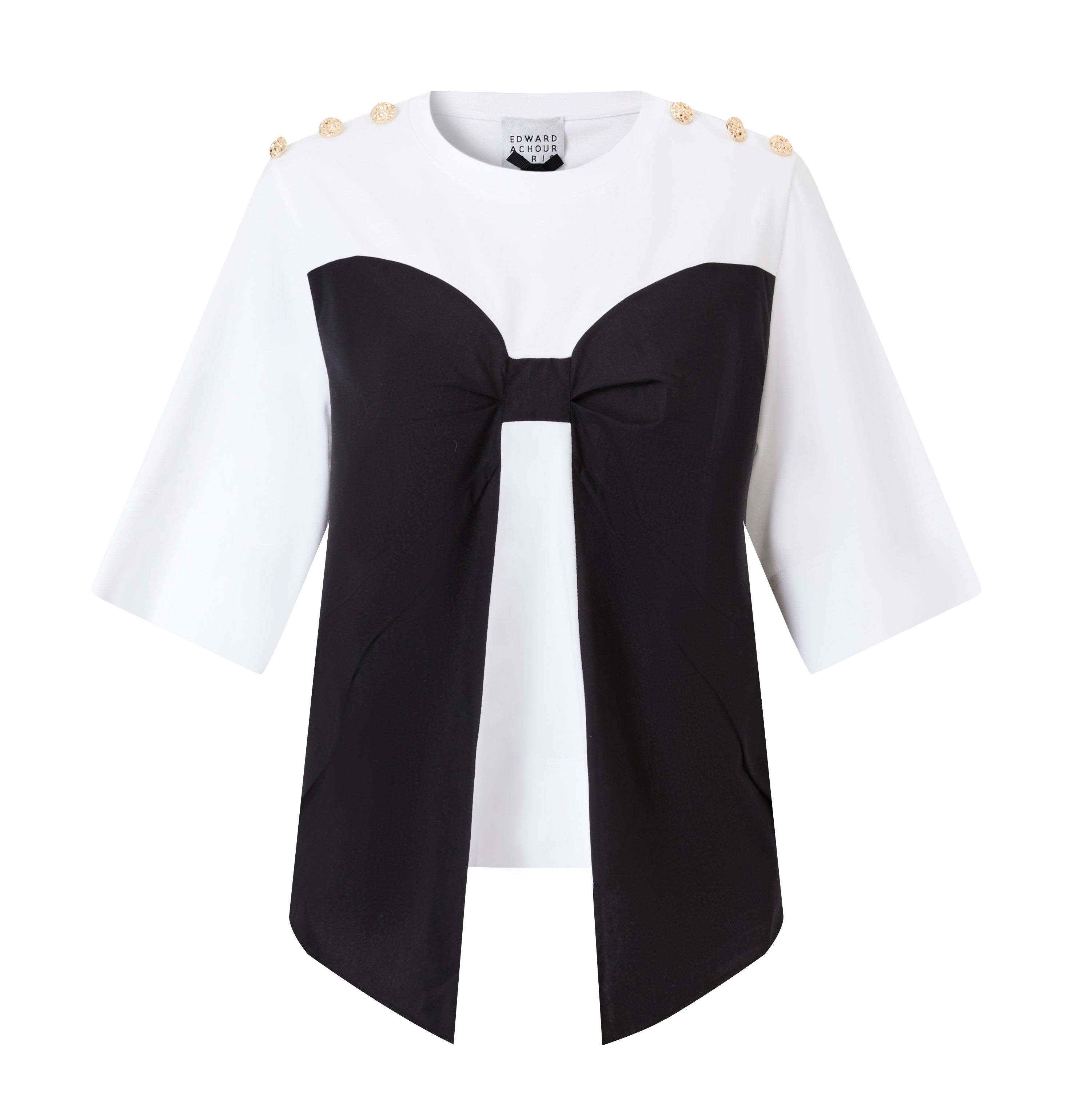 Bow effect on white teeshirt (080701/828)