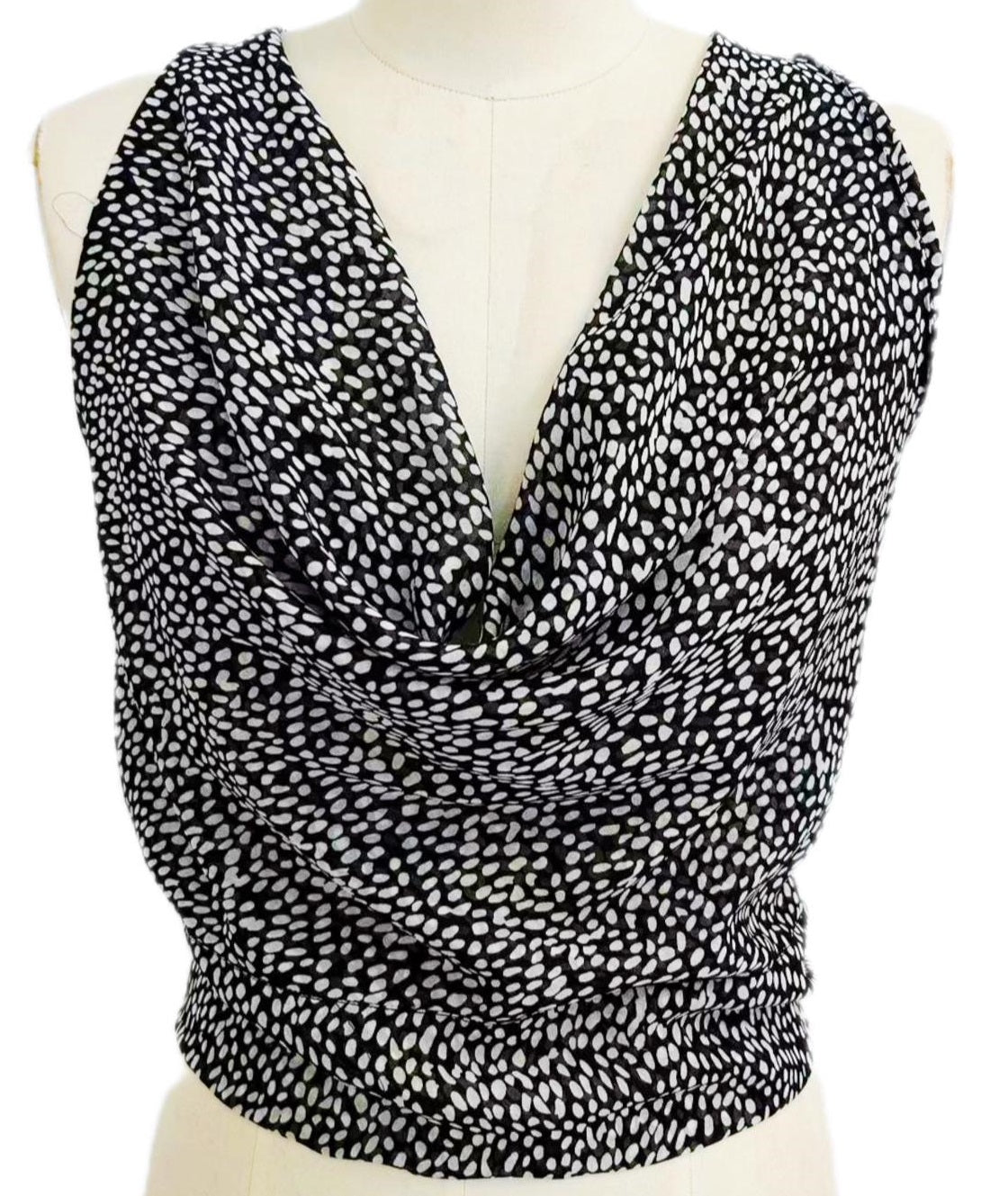 Bicolour Waterfall top (080722/810)