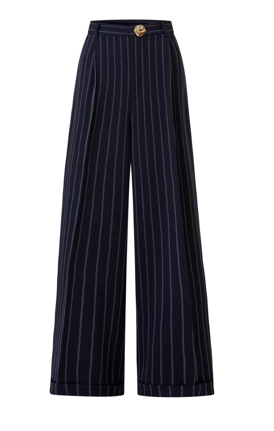 Pin stripes wide pants (080901/811)