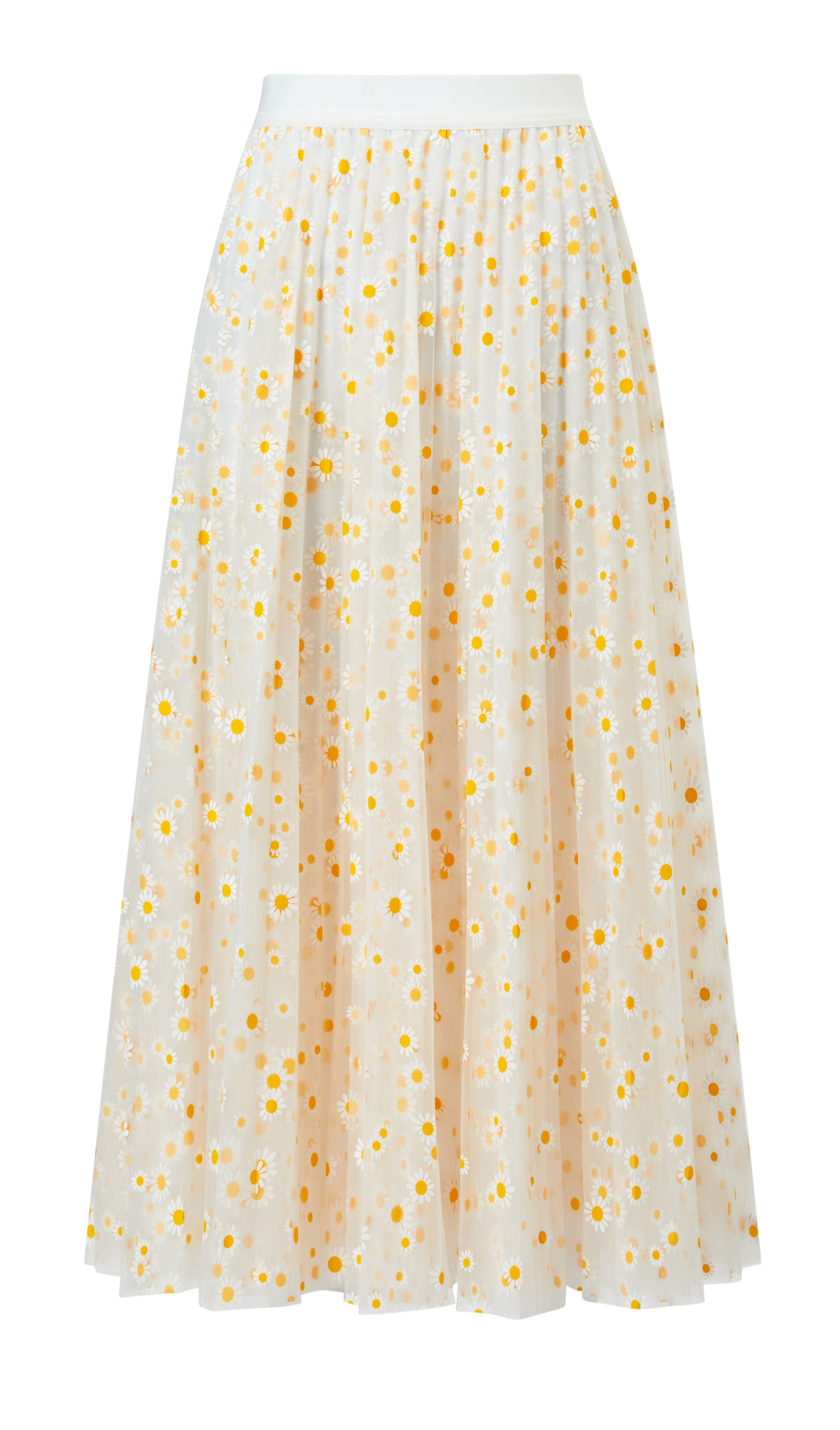 Multi layers daisies flowers pleated skirt (081106/854)