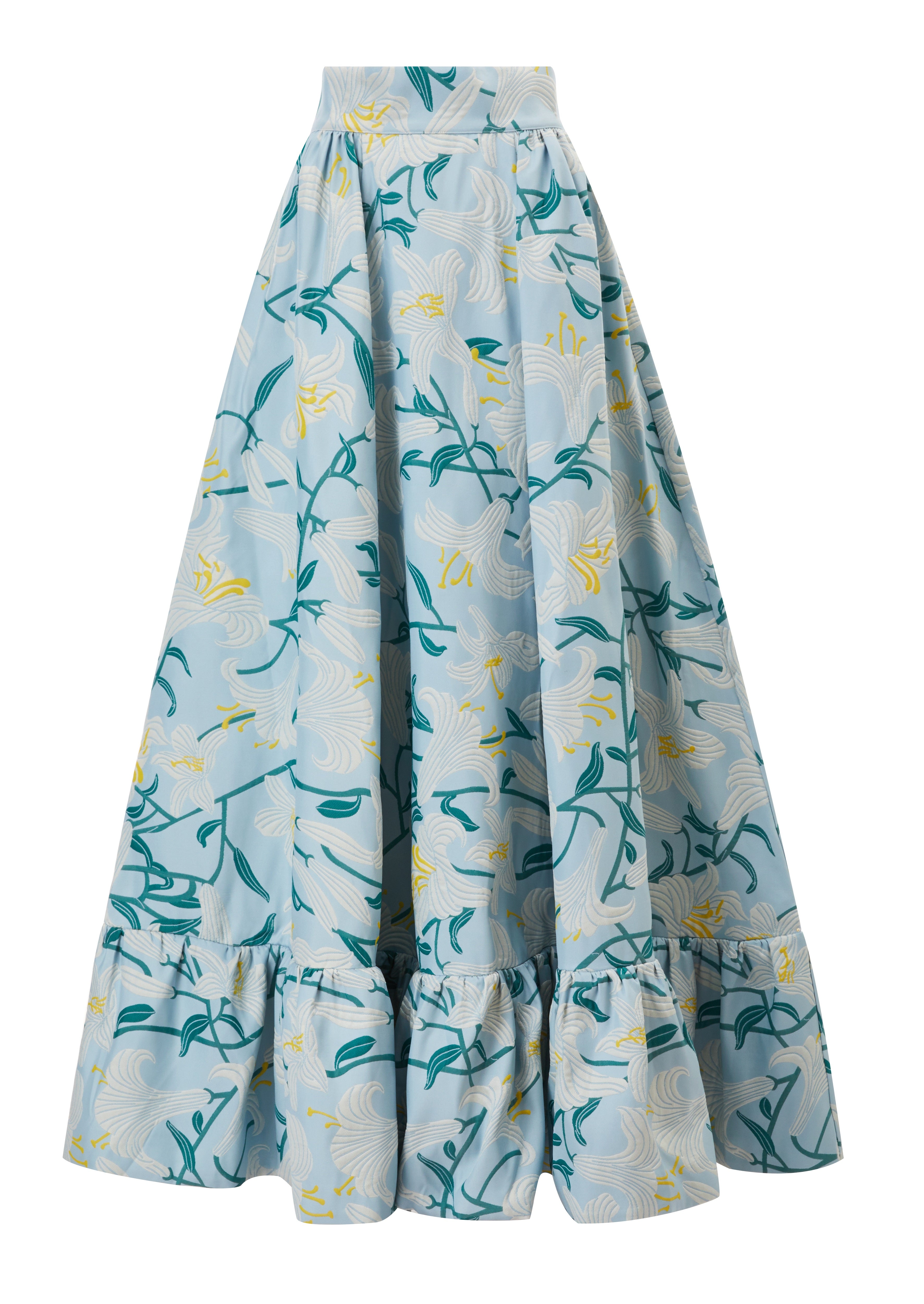 Lily’s jacquard long ruffle bottom skirt (081111/847)