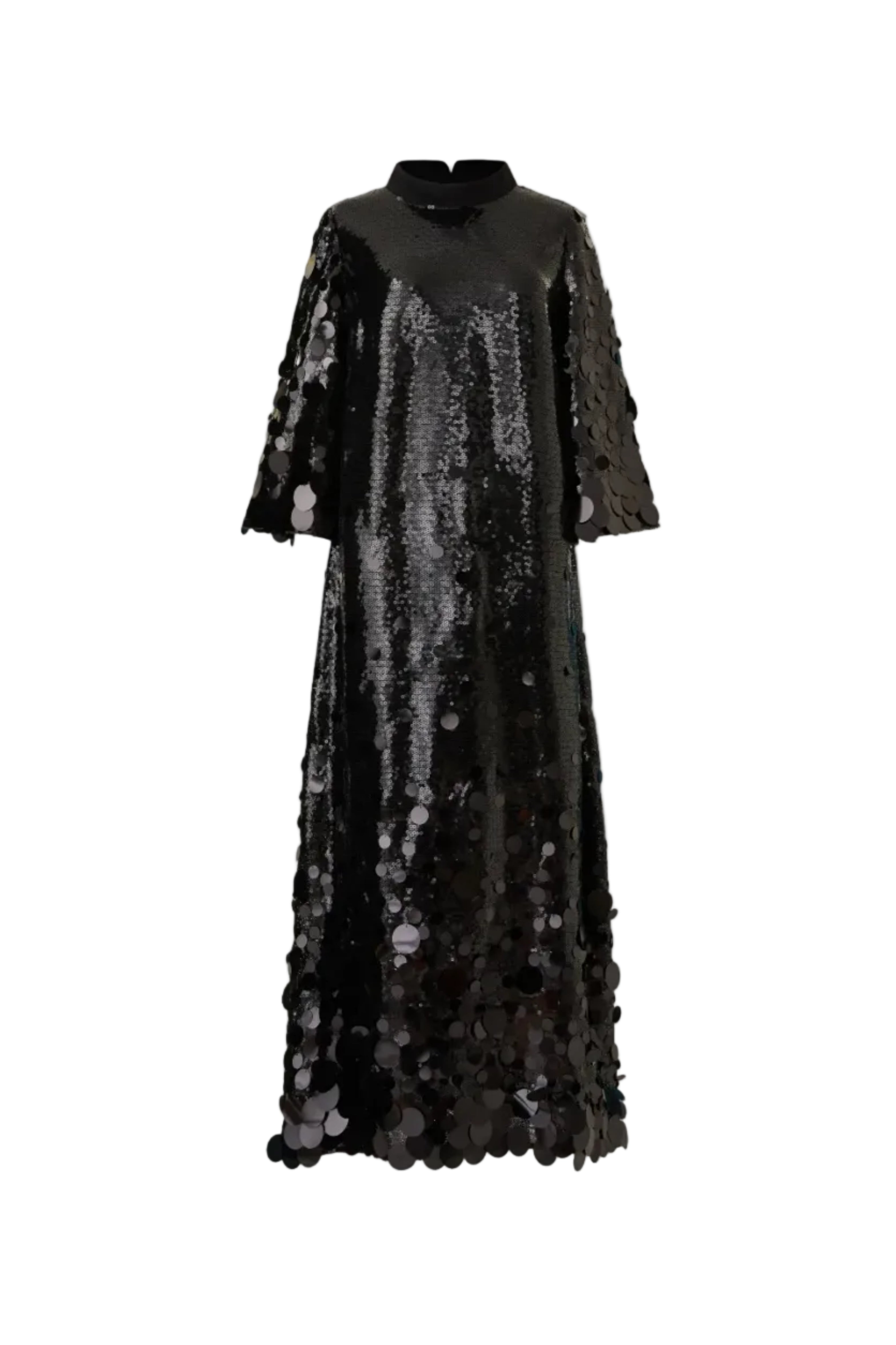 Robe Maxi Paillettes Noires (090406/939)