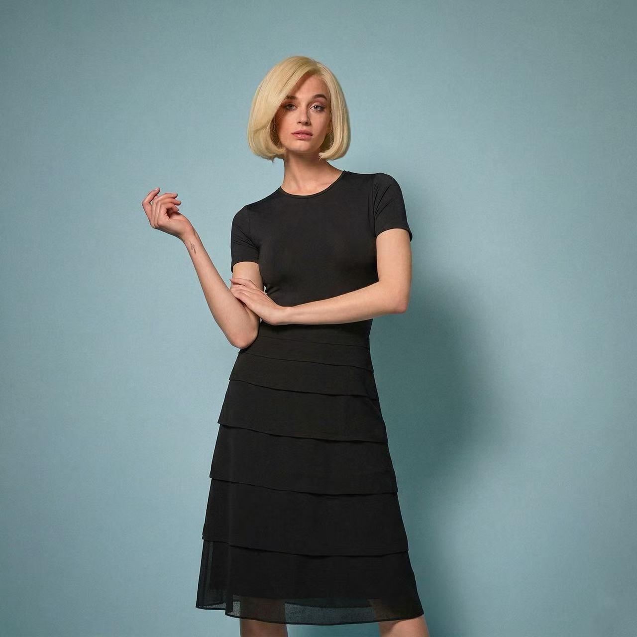 Tiered Sheer Midi Skirt