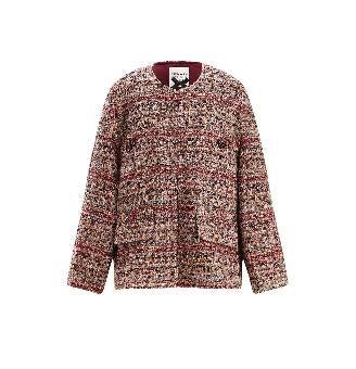 Multicolour Tweed Patch-Pocket Jacket
