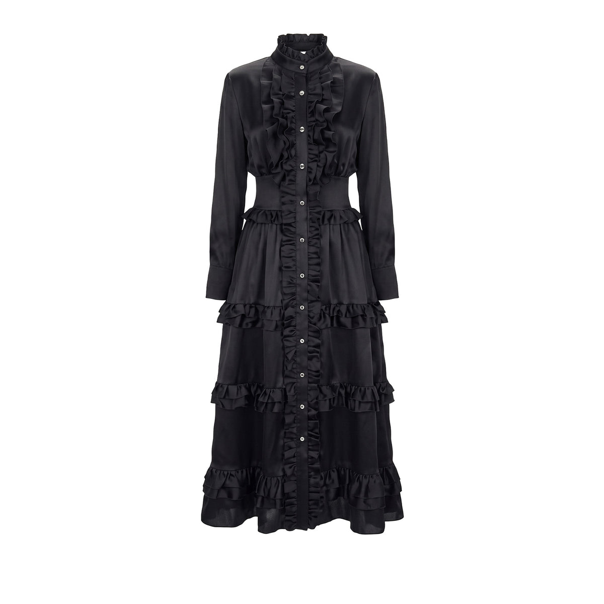 Tiered Lace Shirt Dress