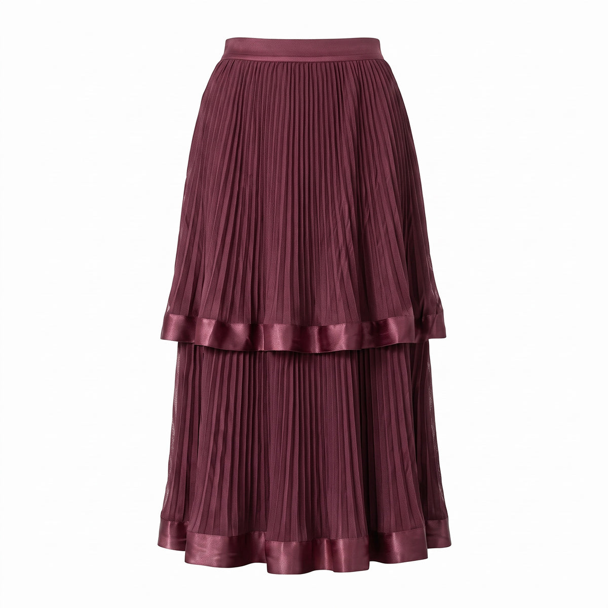 Tiered Pleated Skirt
