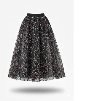 Metallic Tulle Circle Skirt