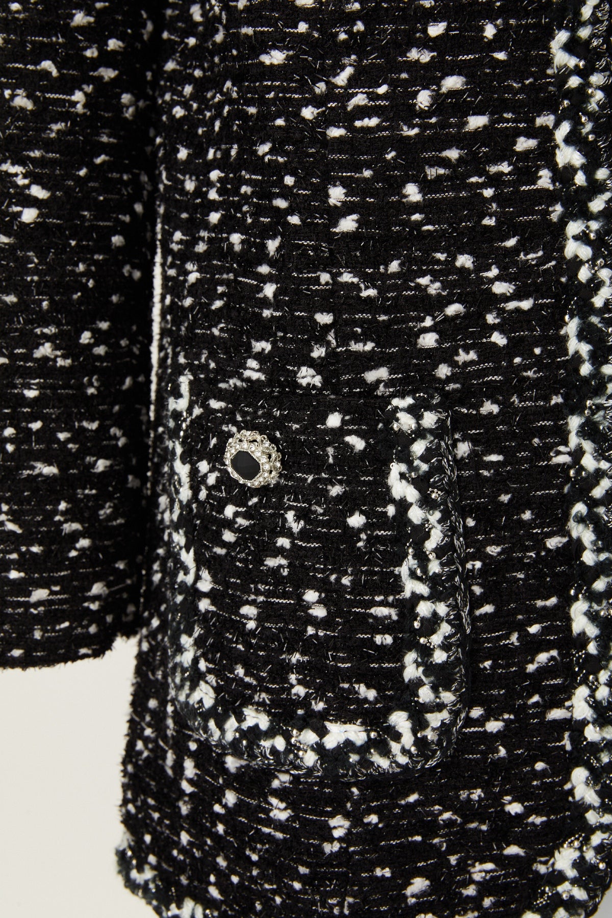 Refined Longline Jacket with Braided Trim (090110/910)