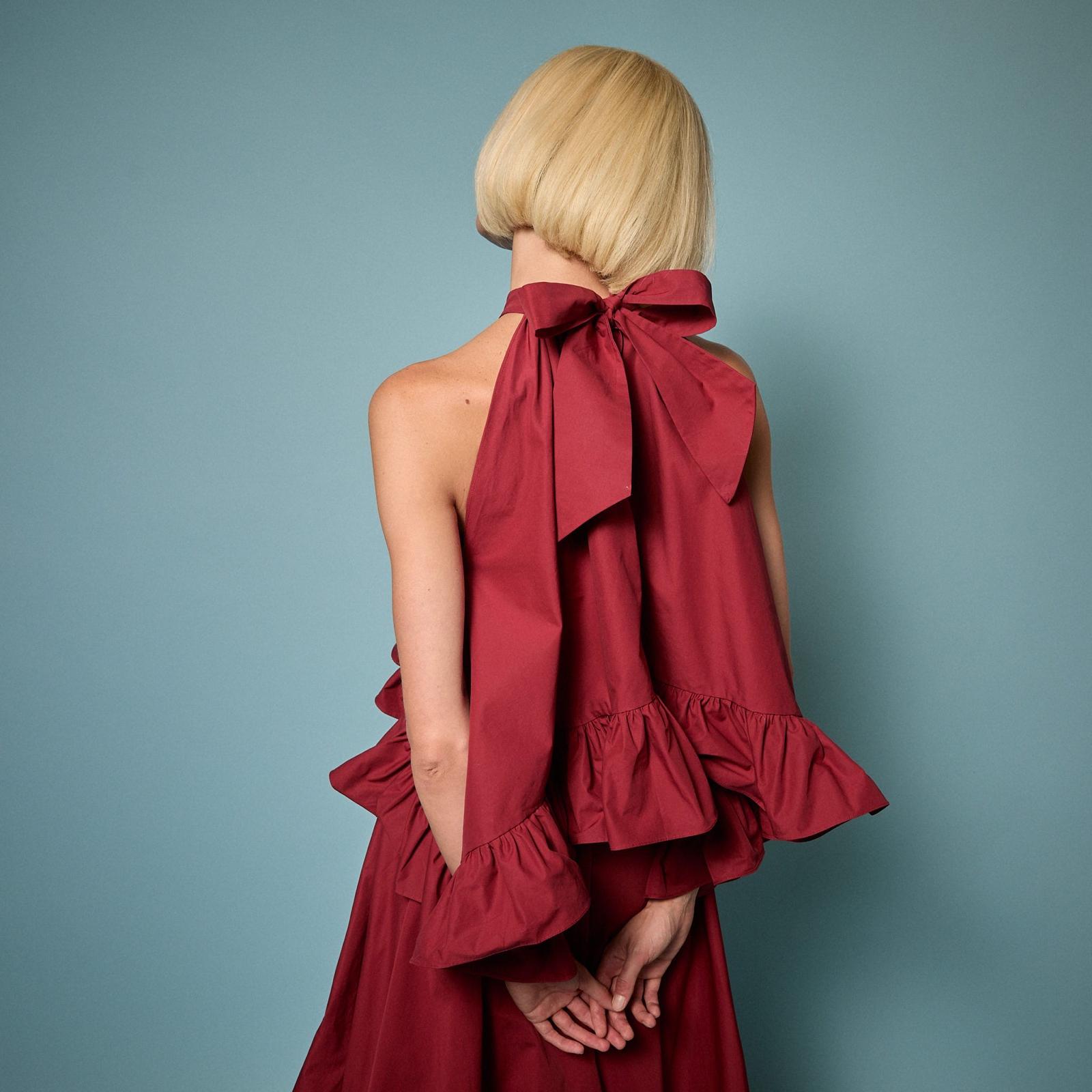Cassie Voluminous Two-Tone Top
