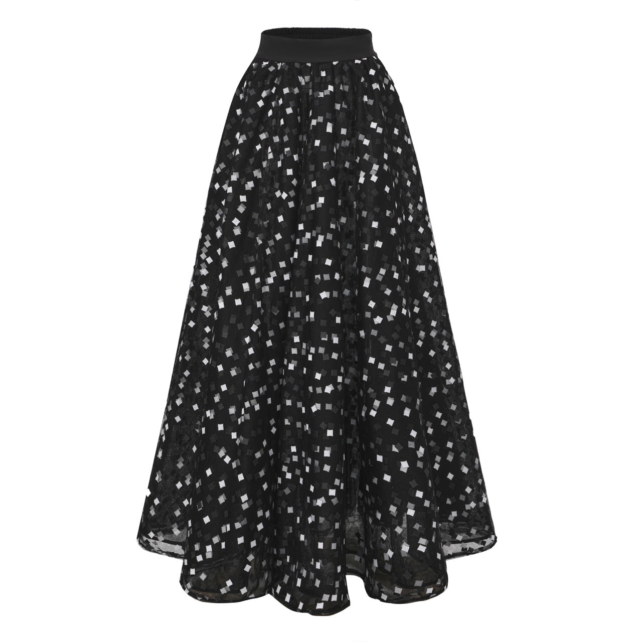Sequin Tulle A-Line Skirt