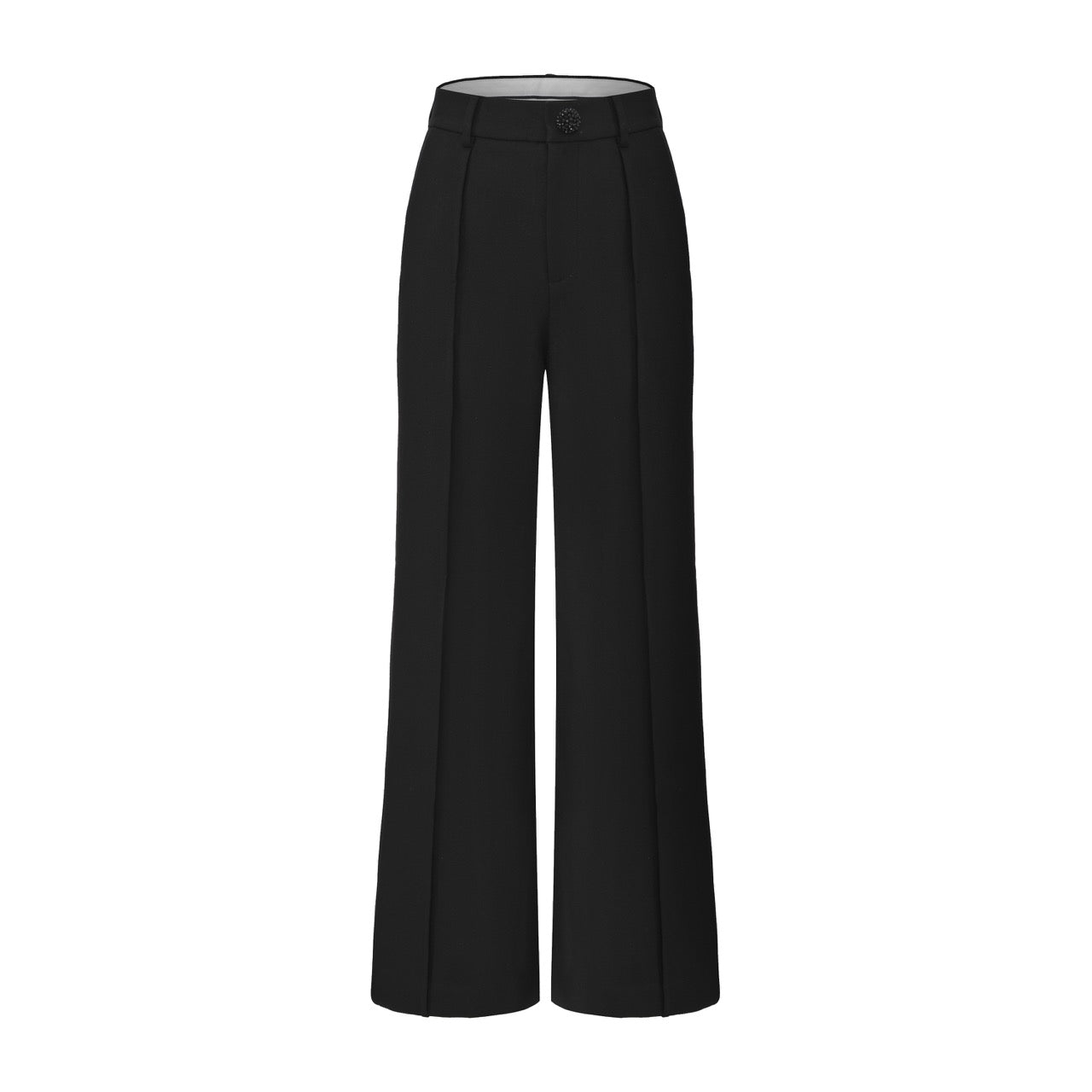 High-Waisted Tailored Wide-Leg Trousers