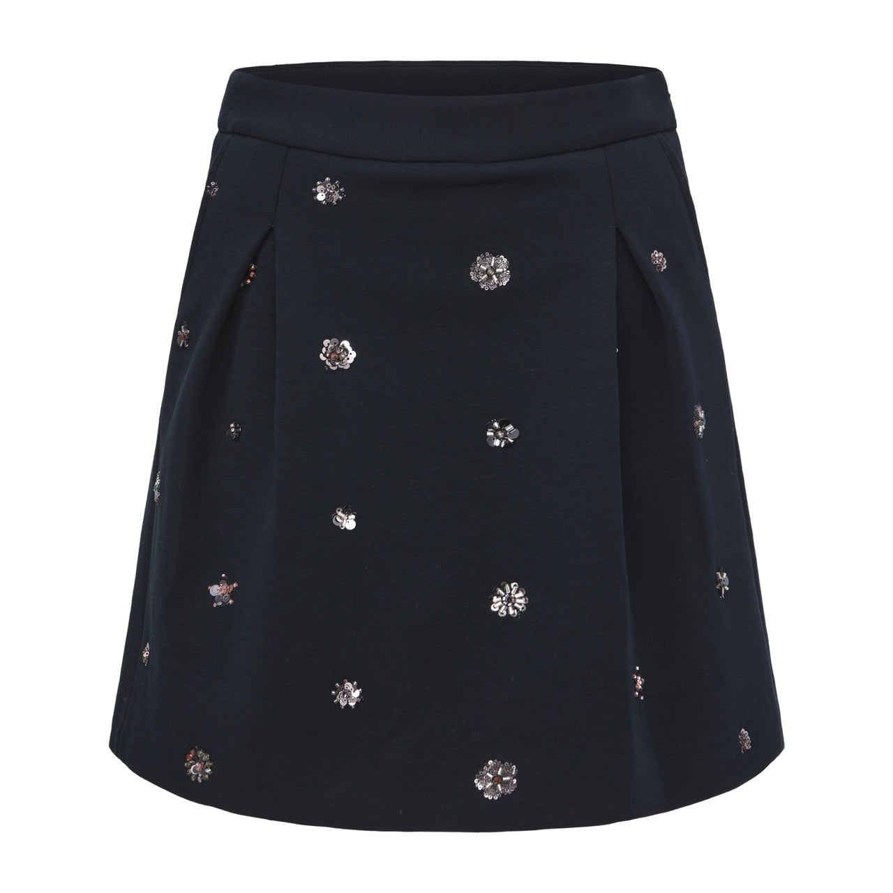 Embellished A-Line Skirt