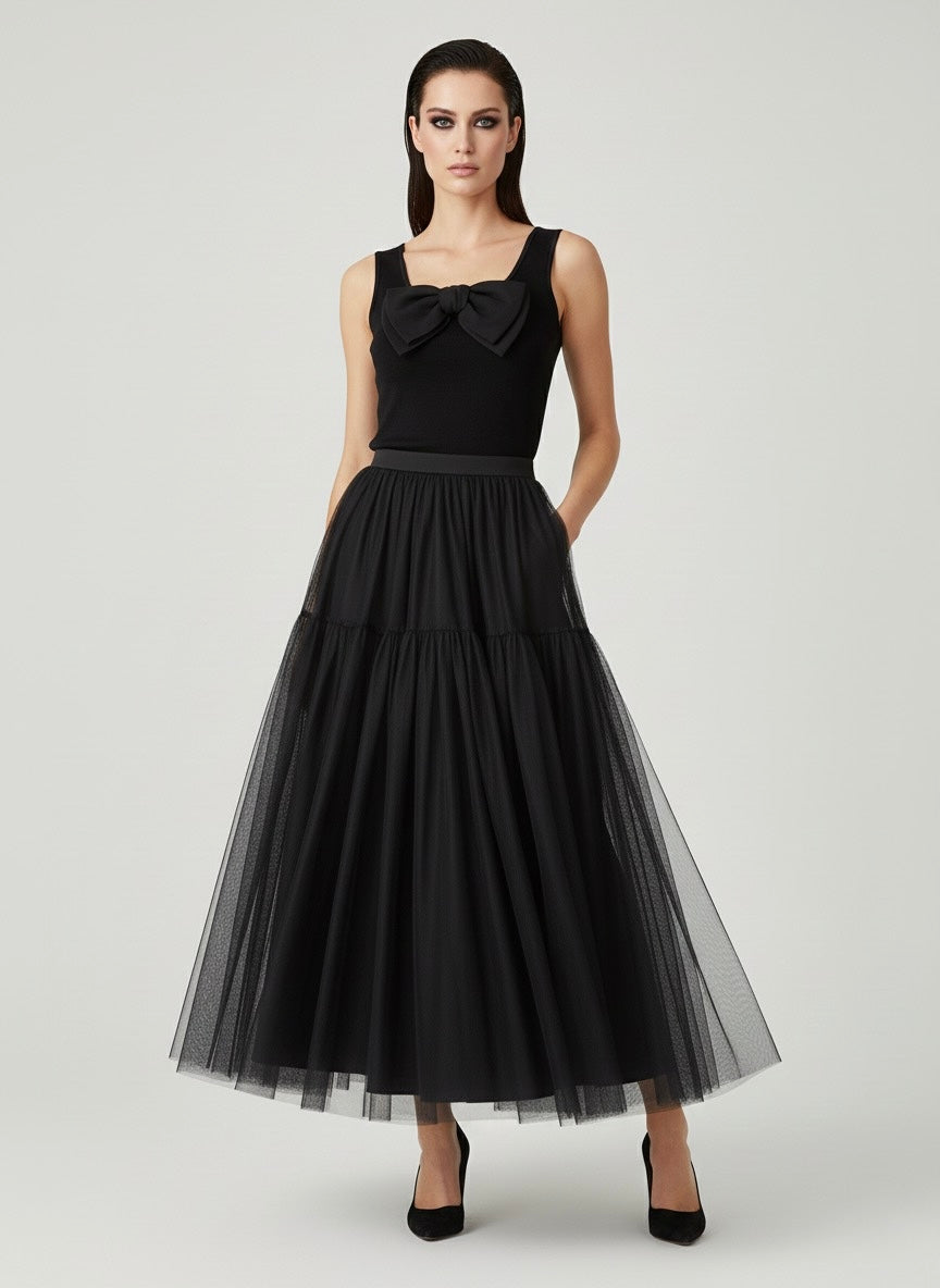 Knit Top with Detachable Statement Bow (091506/995)