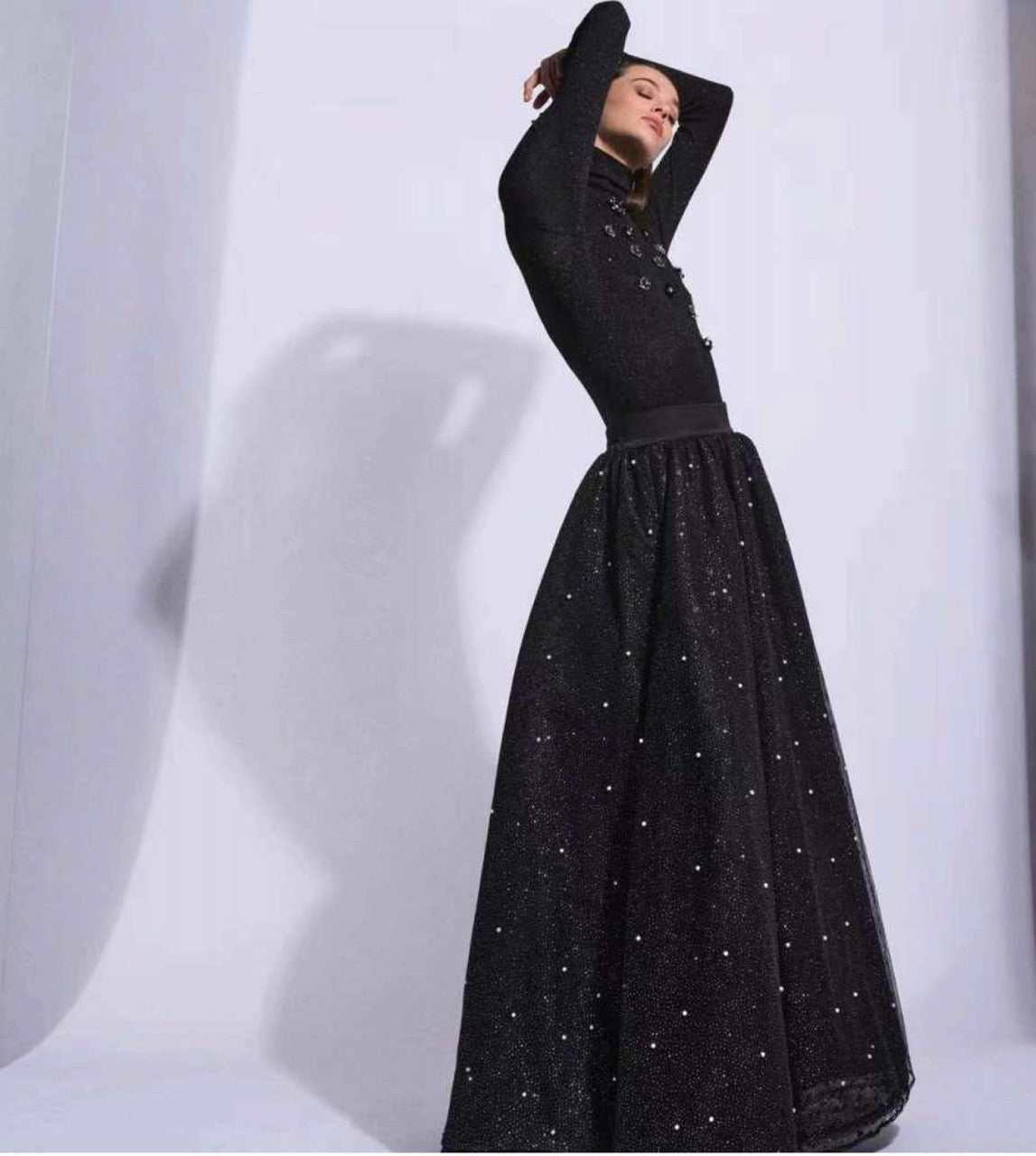 Pearl Fluid Textured Skirt