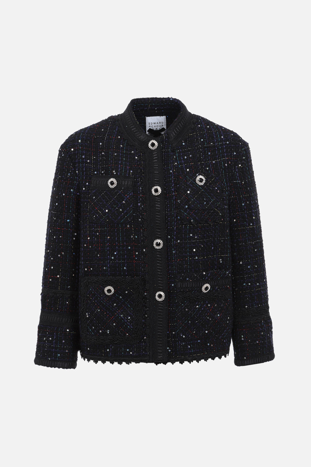 Black speckled tweed jacket