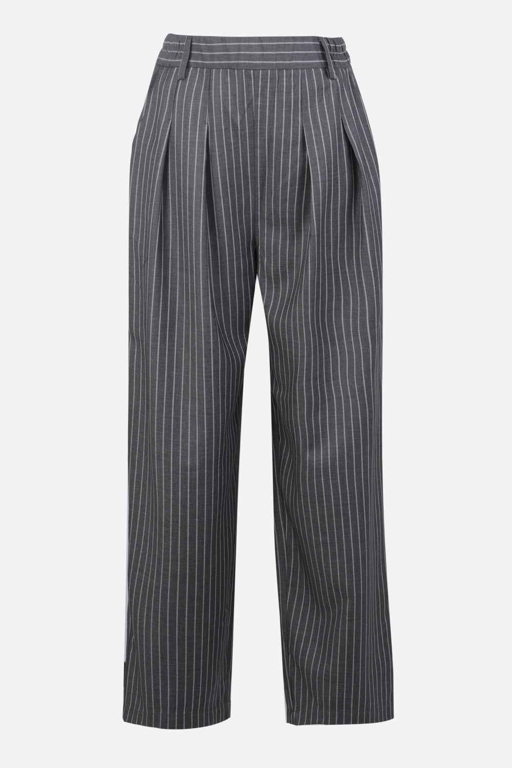 High-waisted tailored pants with darts