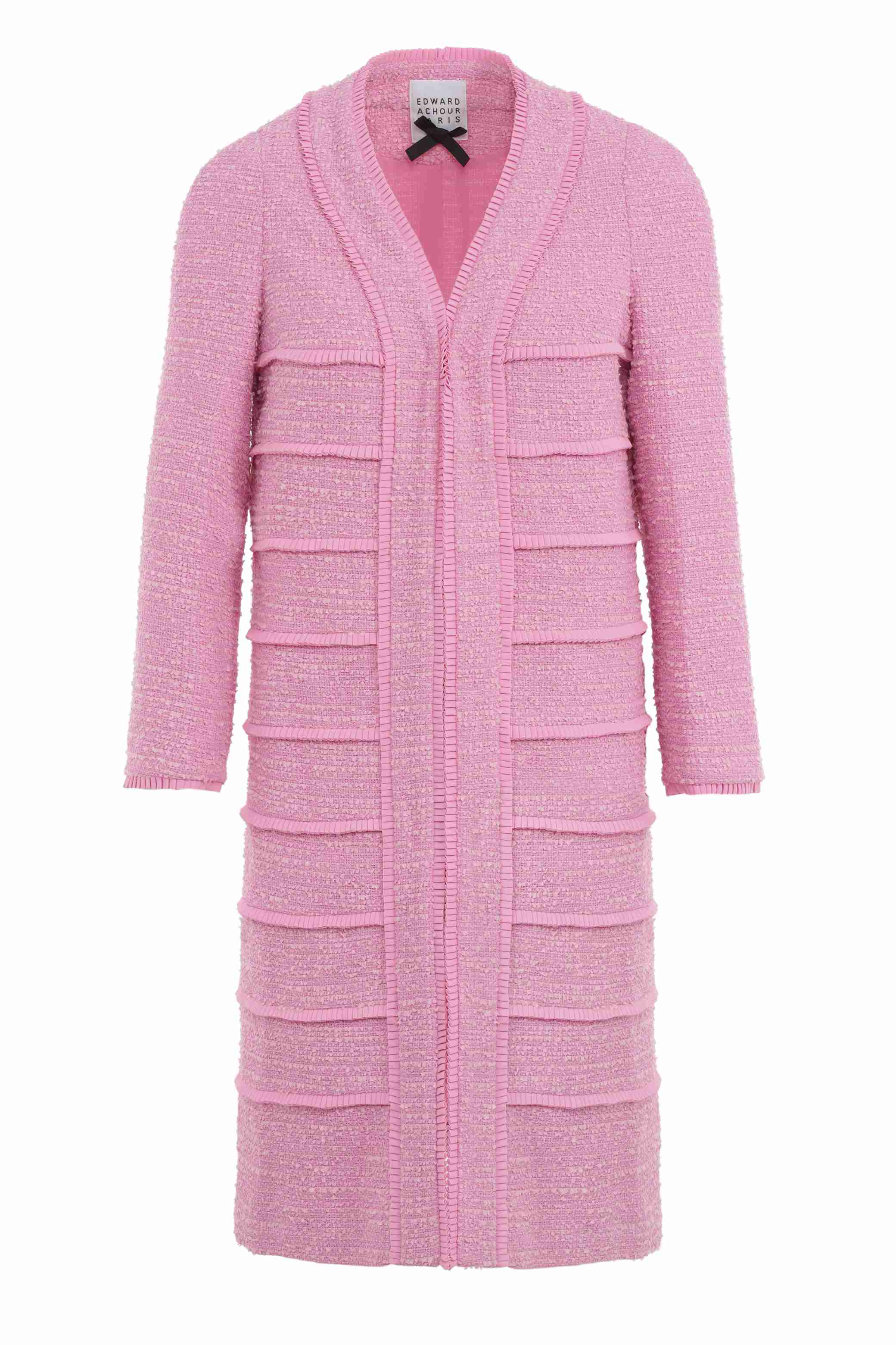 Manteau léger en natté très fin rose