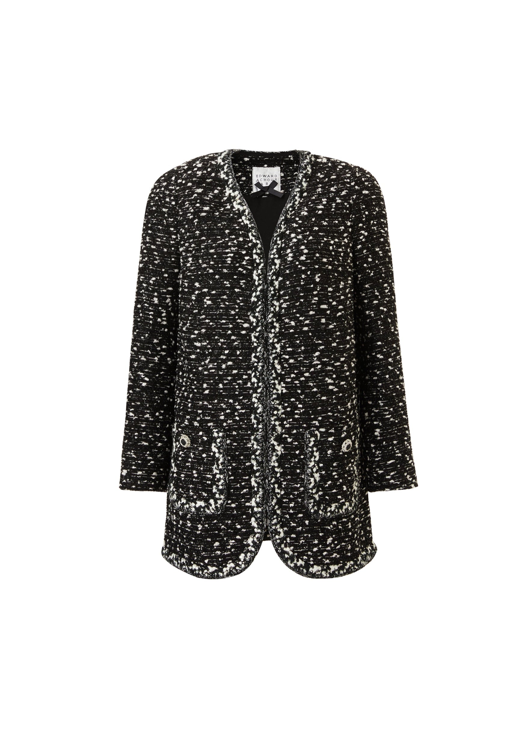 Refined Longline Jacket with Braided Trim (090110/910)