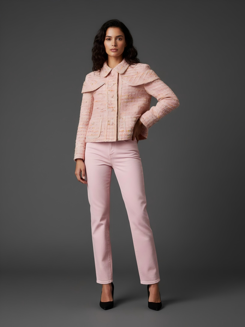 Multicolour Makeup Tons Natté Blazer with Courtly Shoulders (090114/919)