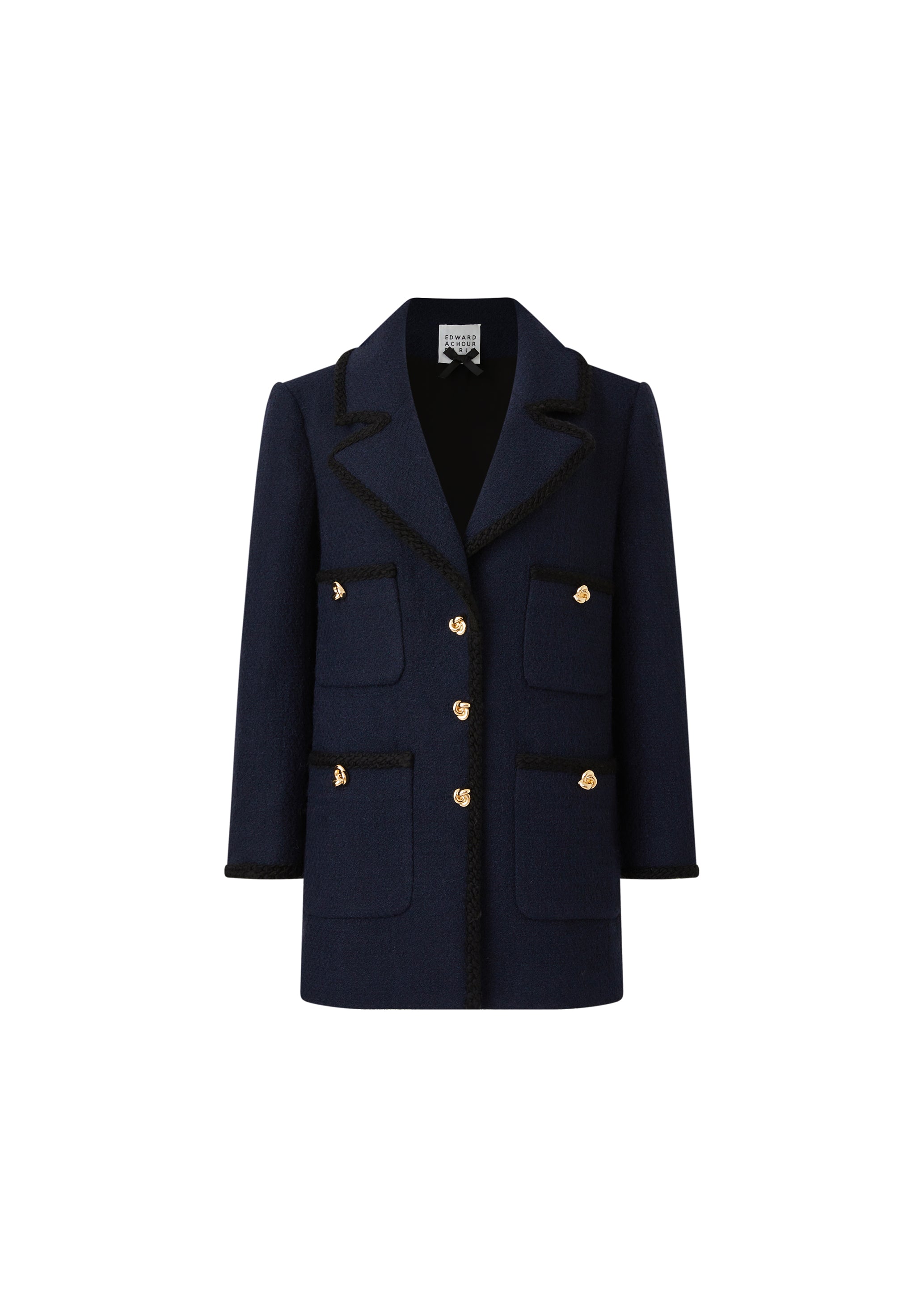 Navy Longline Blazer with Gold Buttons (090118/923)