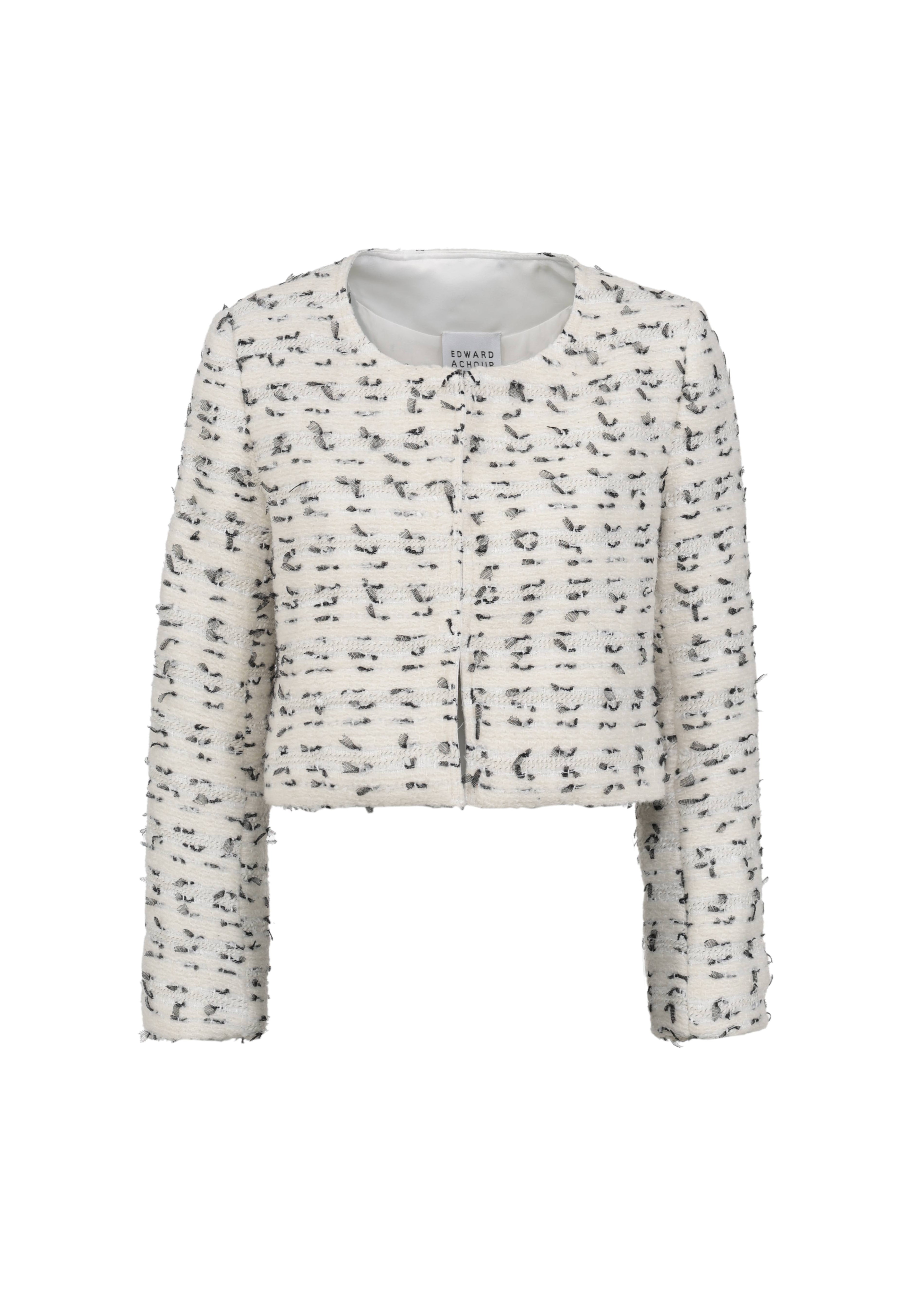 Textured Monochrome Cropped Jacket (090130/906)