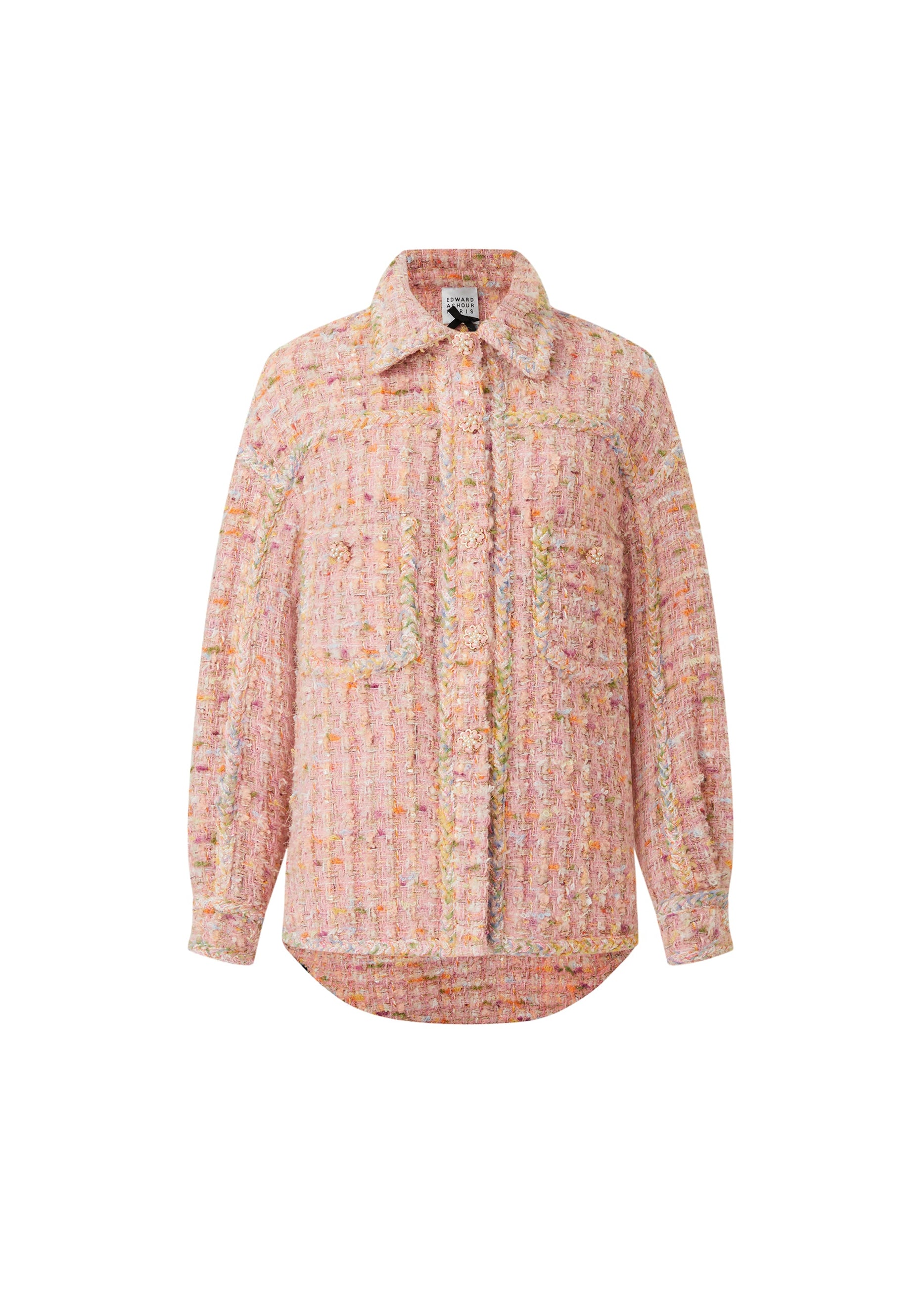 Pastel Tones Textured Overshirt Jacket (090611/919)