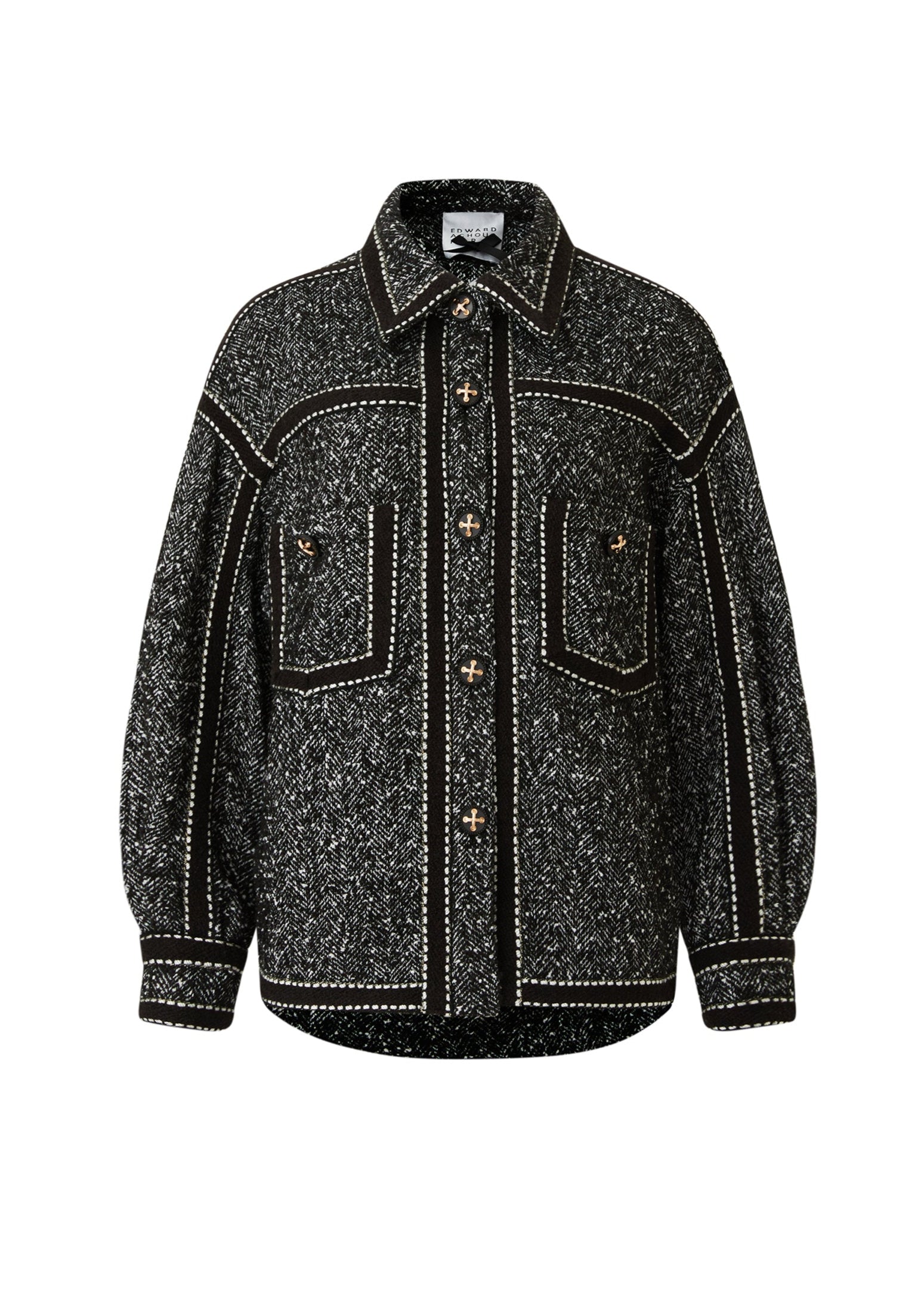 Black Jacket with Contrast Trim (090612/913)