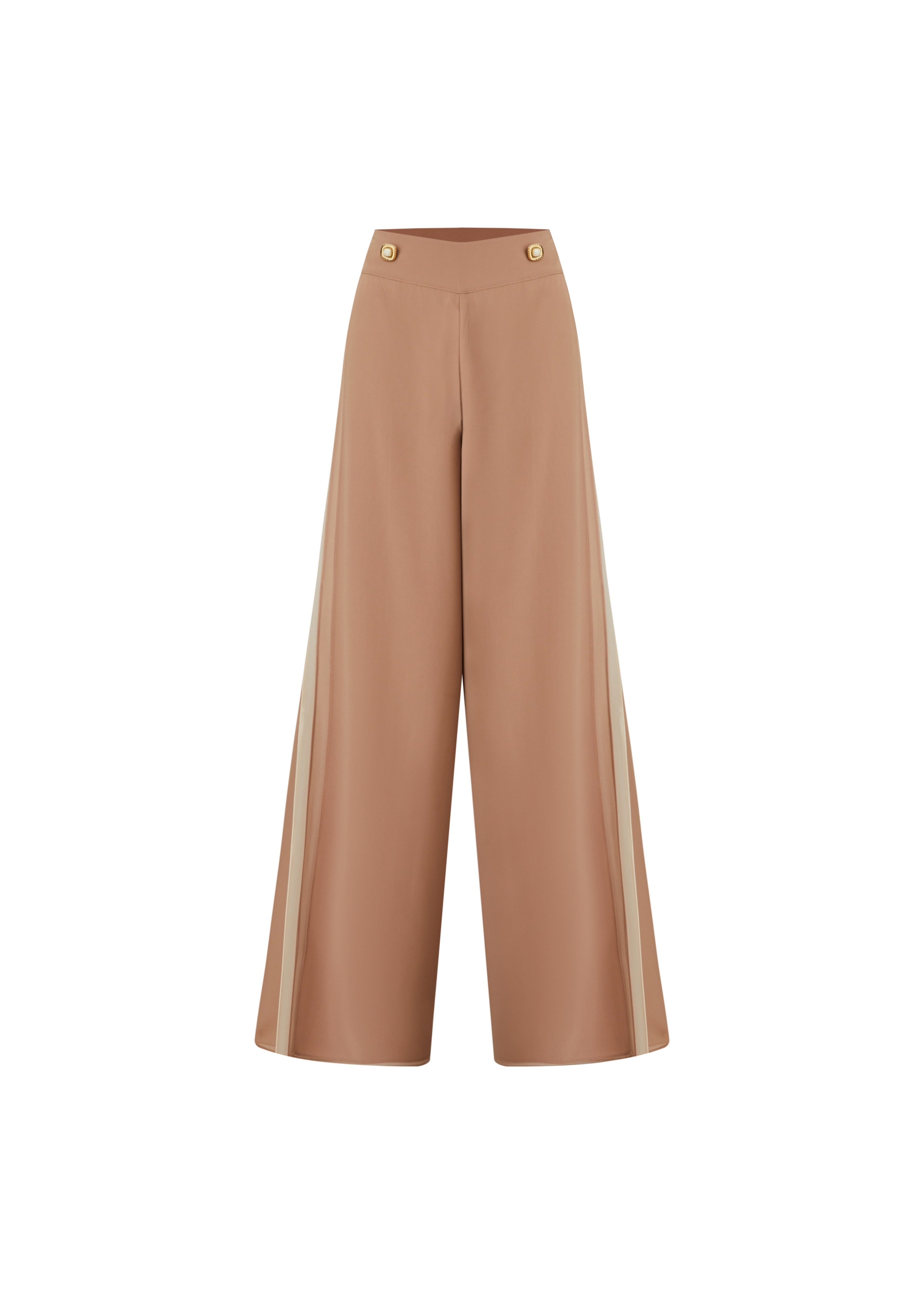Wide-Leg Tailored Pants with Side Stripe (090909/942)