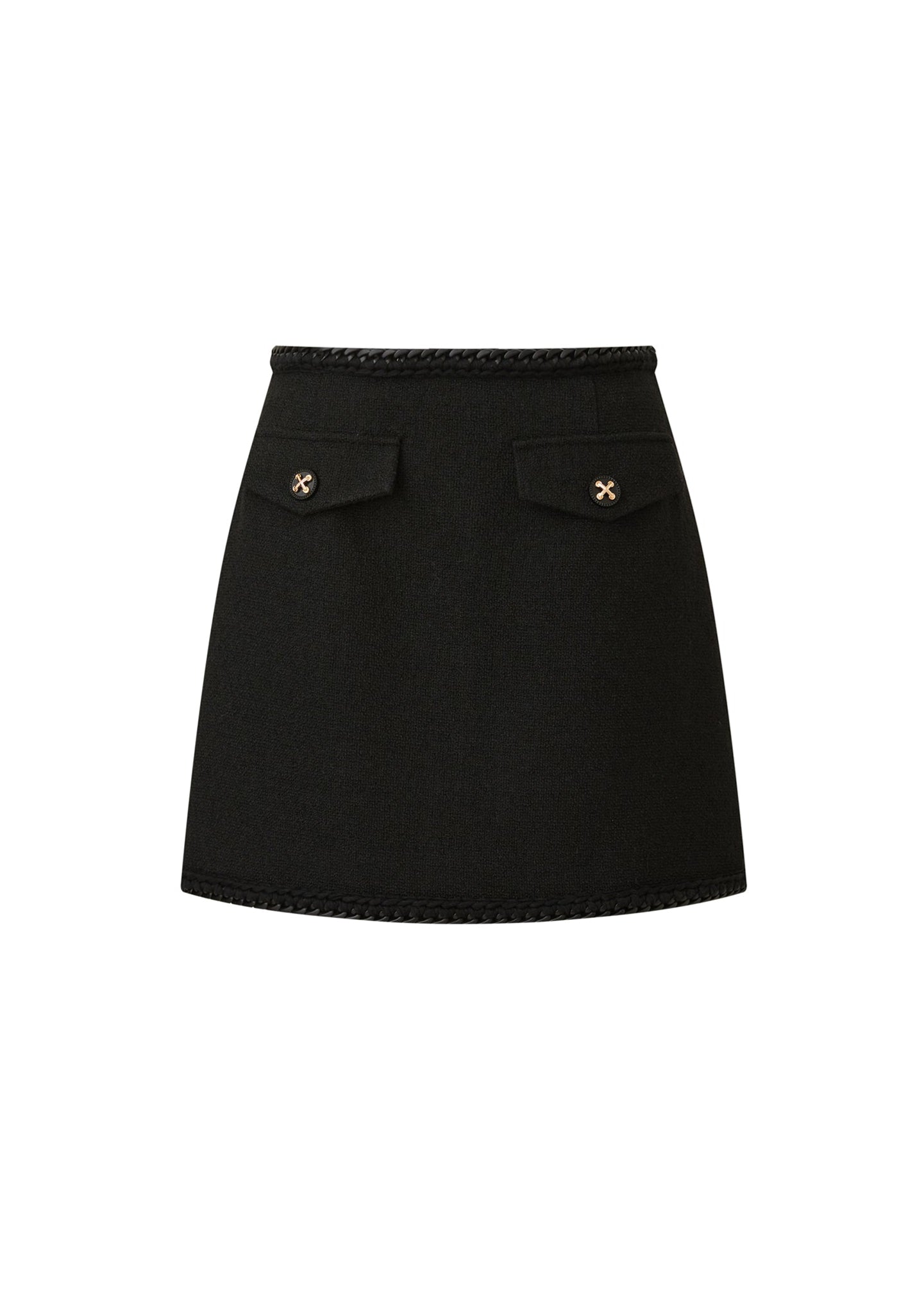Mini Skirt with Braided Waist Detail (091107/934)