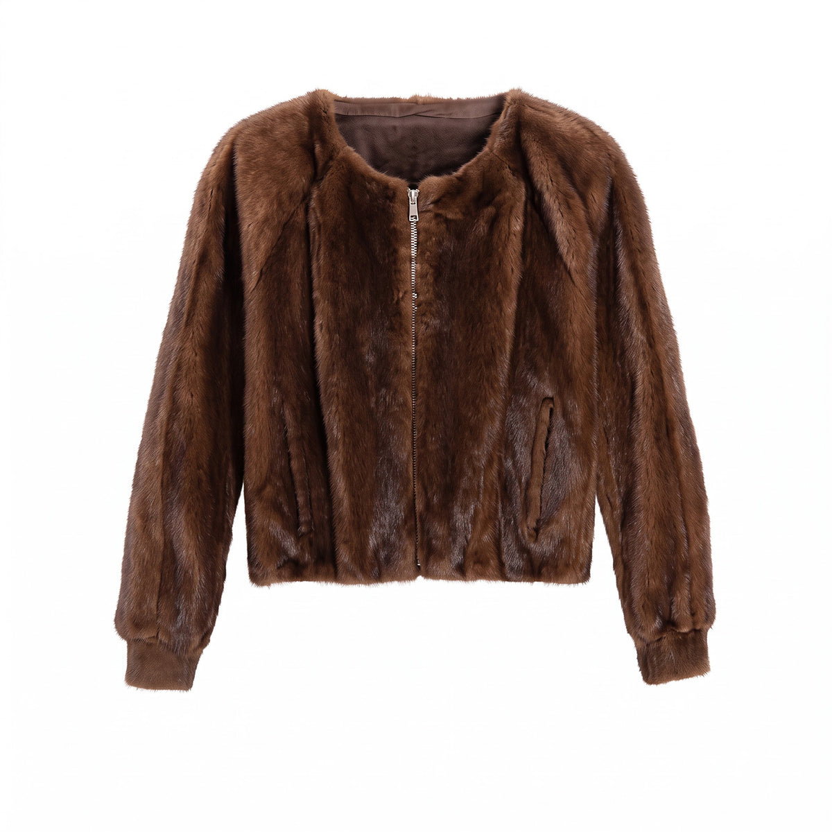 Faux-Fur Zip Bomber Jacket