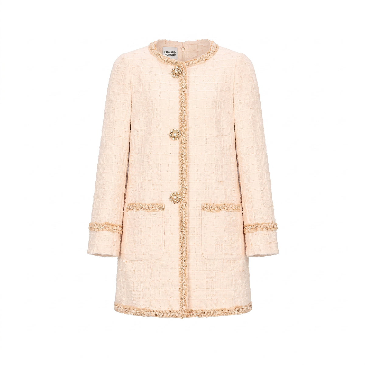 Lace-Trim A-Line Dress