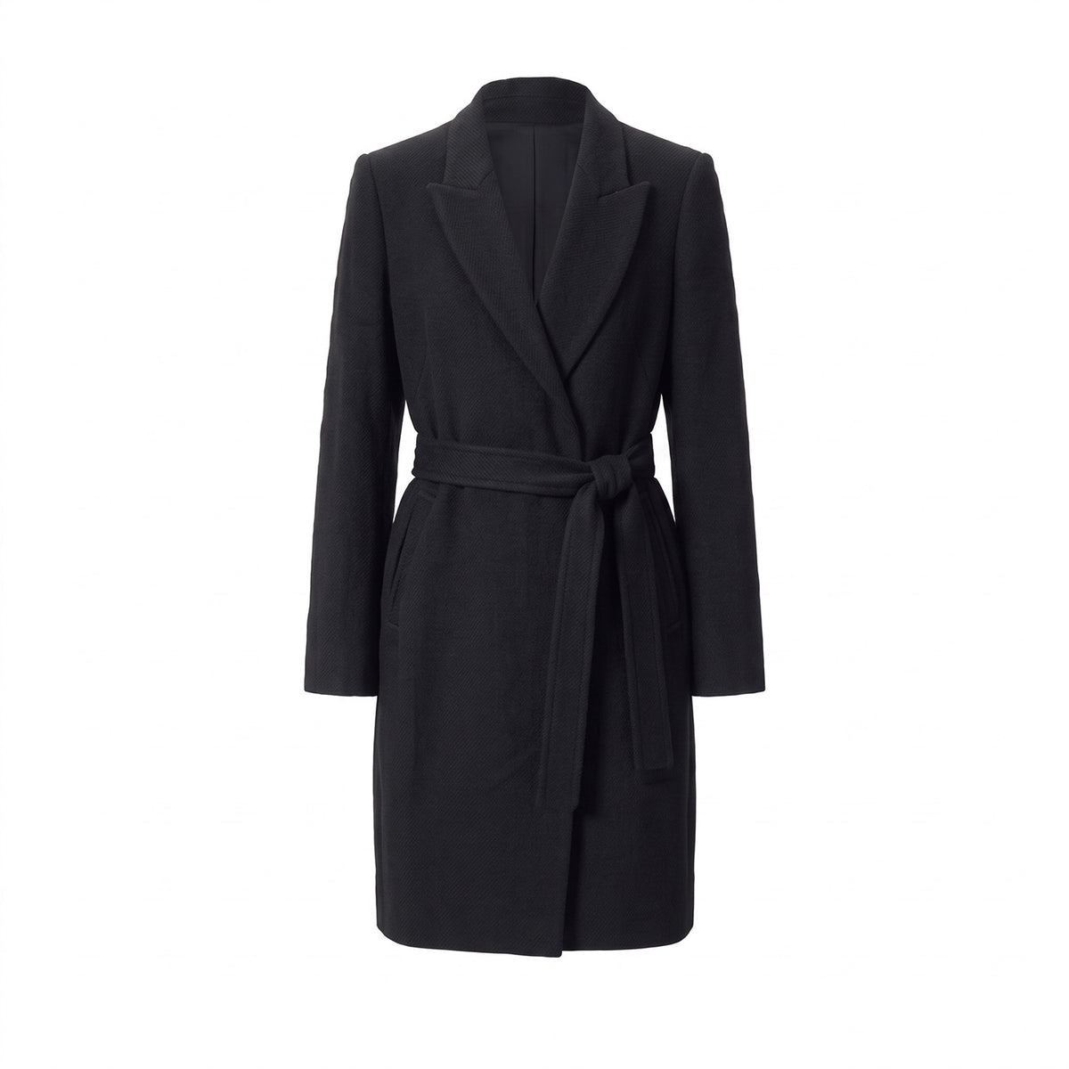 Belted Tailored Wrap Coat
