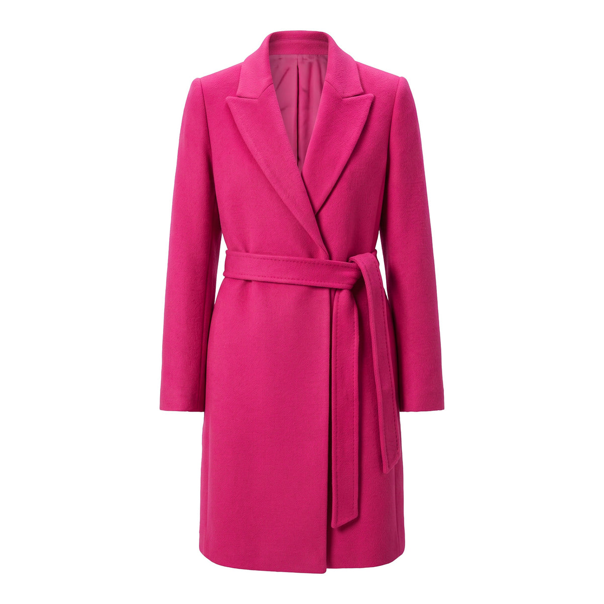 Textured Belted Midi Coat