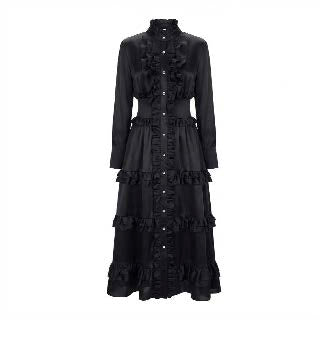 Tiered Lace Shirt Dress