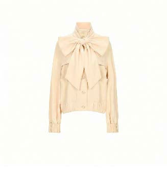 High-Neck Bow Blouse