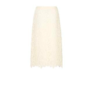 Lace Pencil Skirt with Scalloped Hem