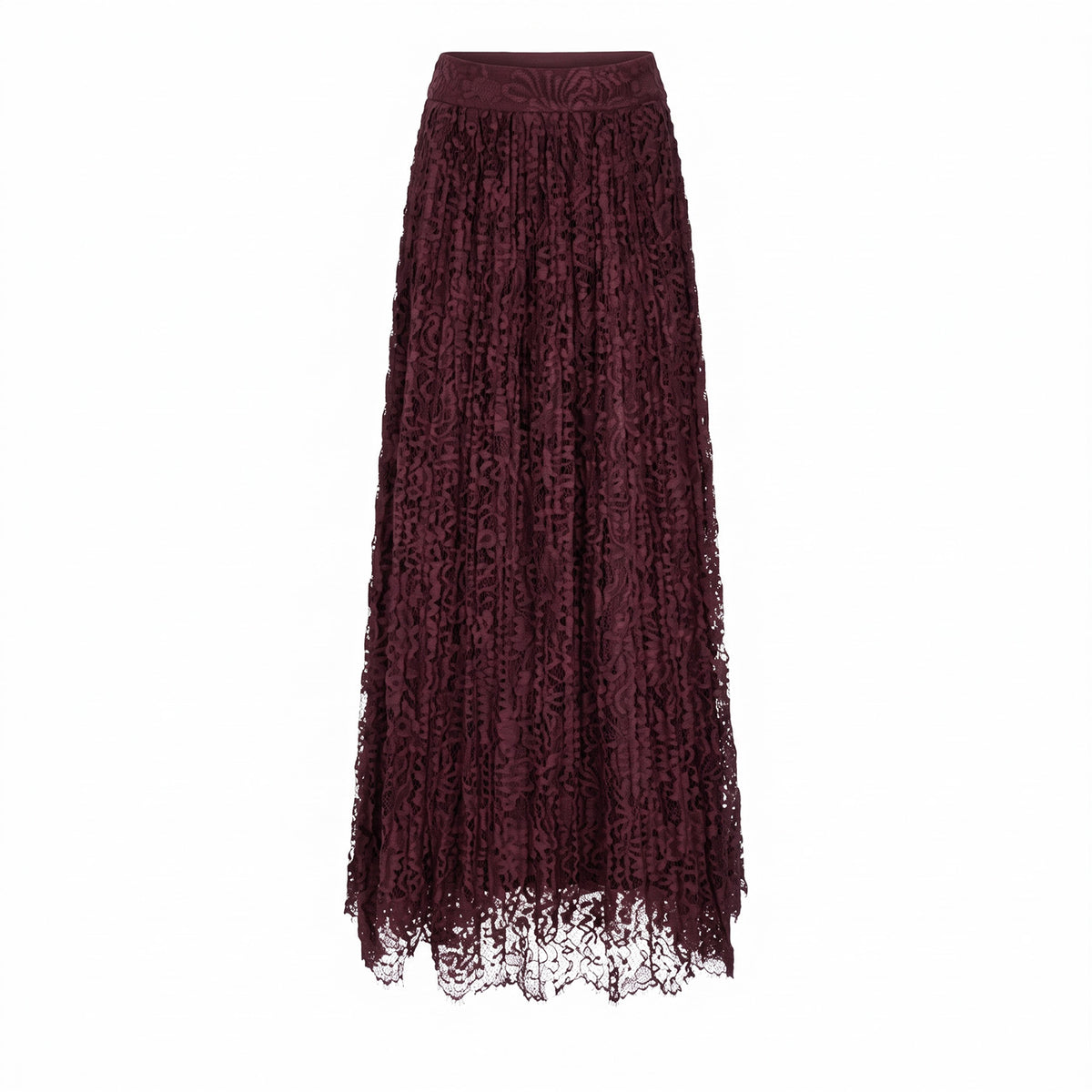 Lace Skirt with Scalloped Hem