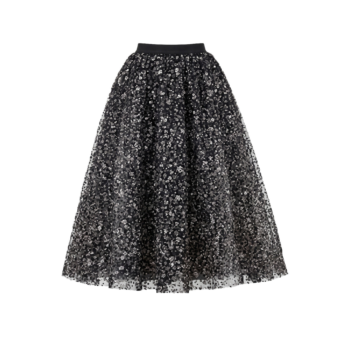 Metallic Tulle Circle Skirt