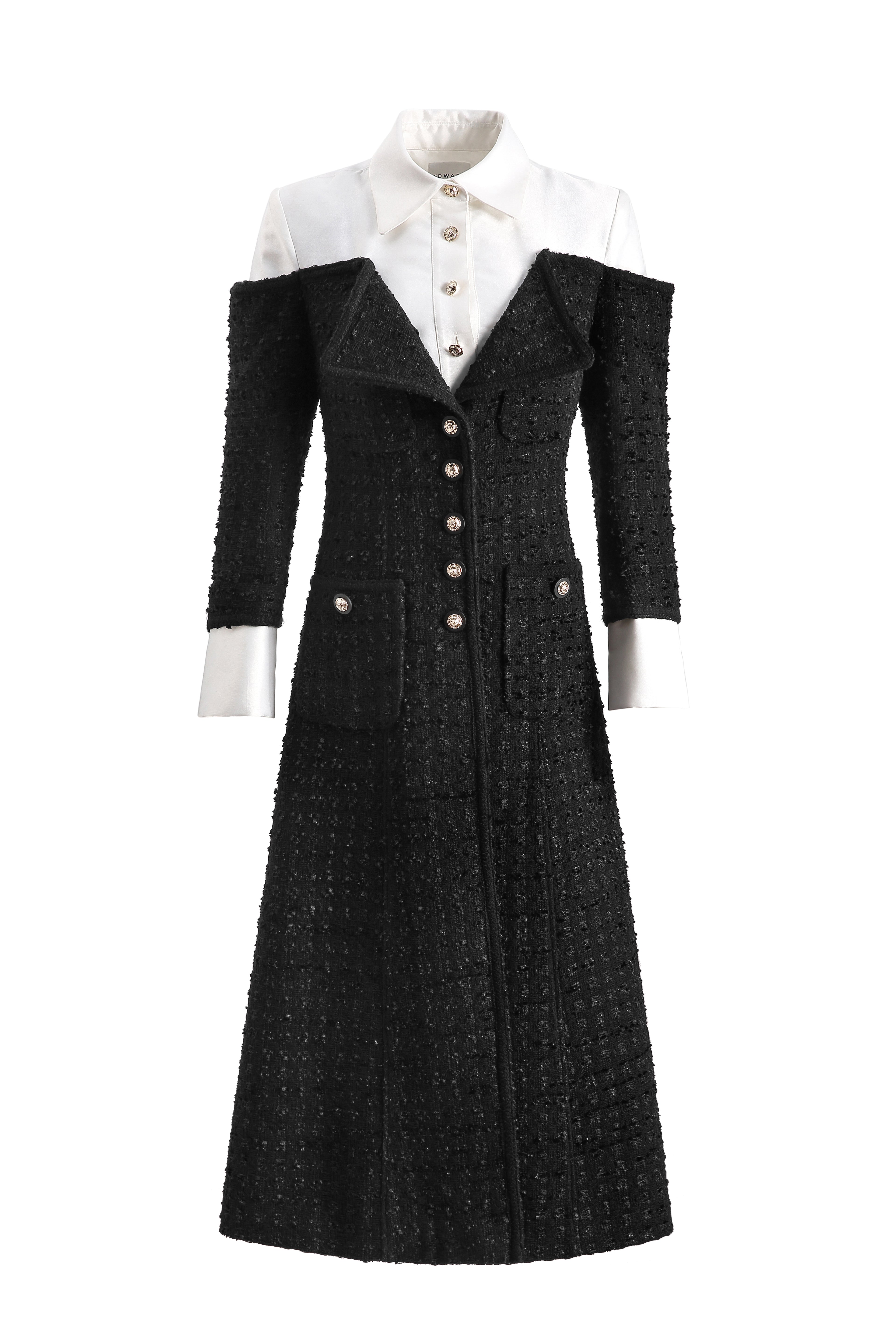 Edward Achour S Black Dress with Gold Buttons 435024/1207D main image 1