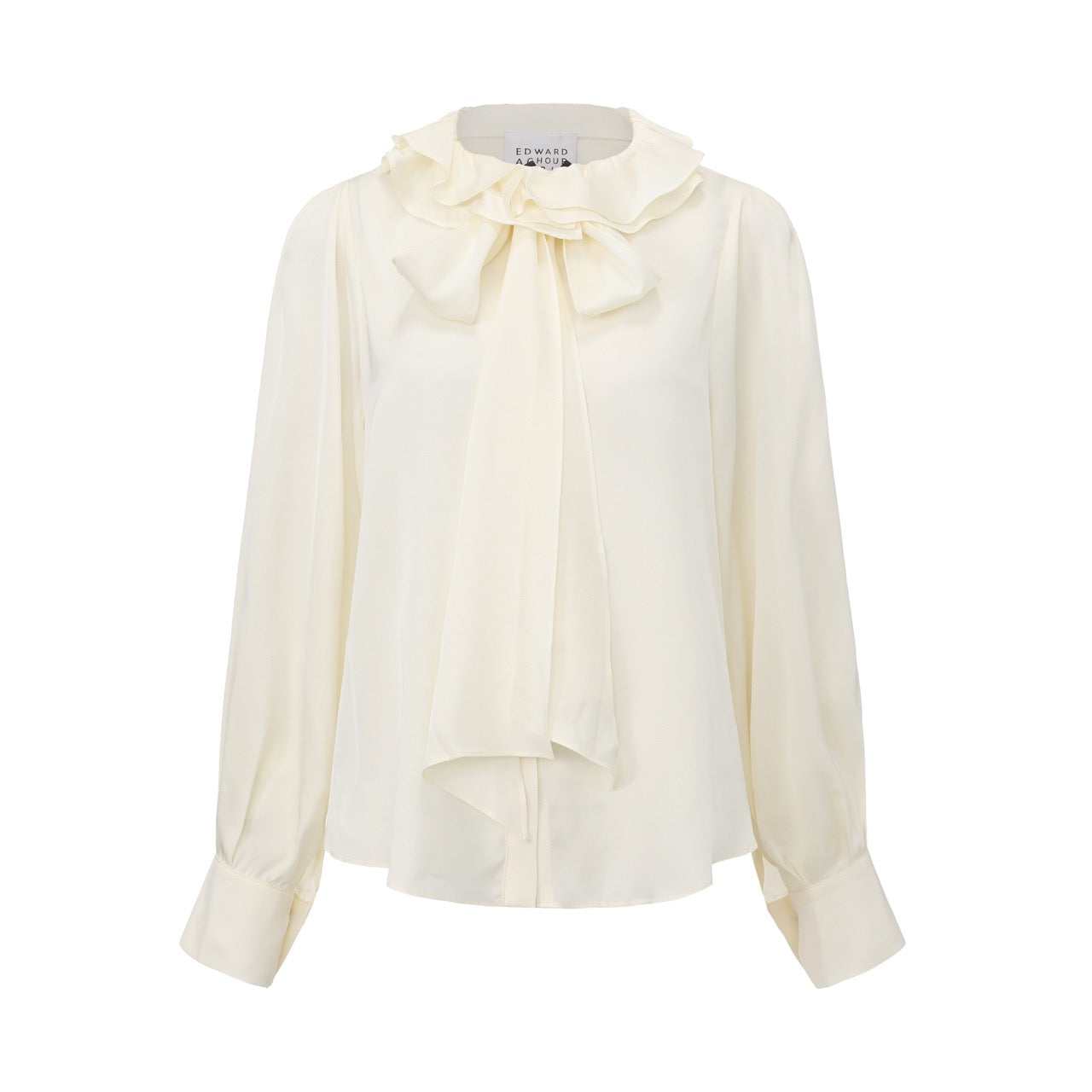 Cropped Pussy-Bow Blouse