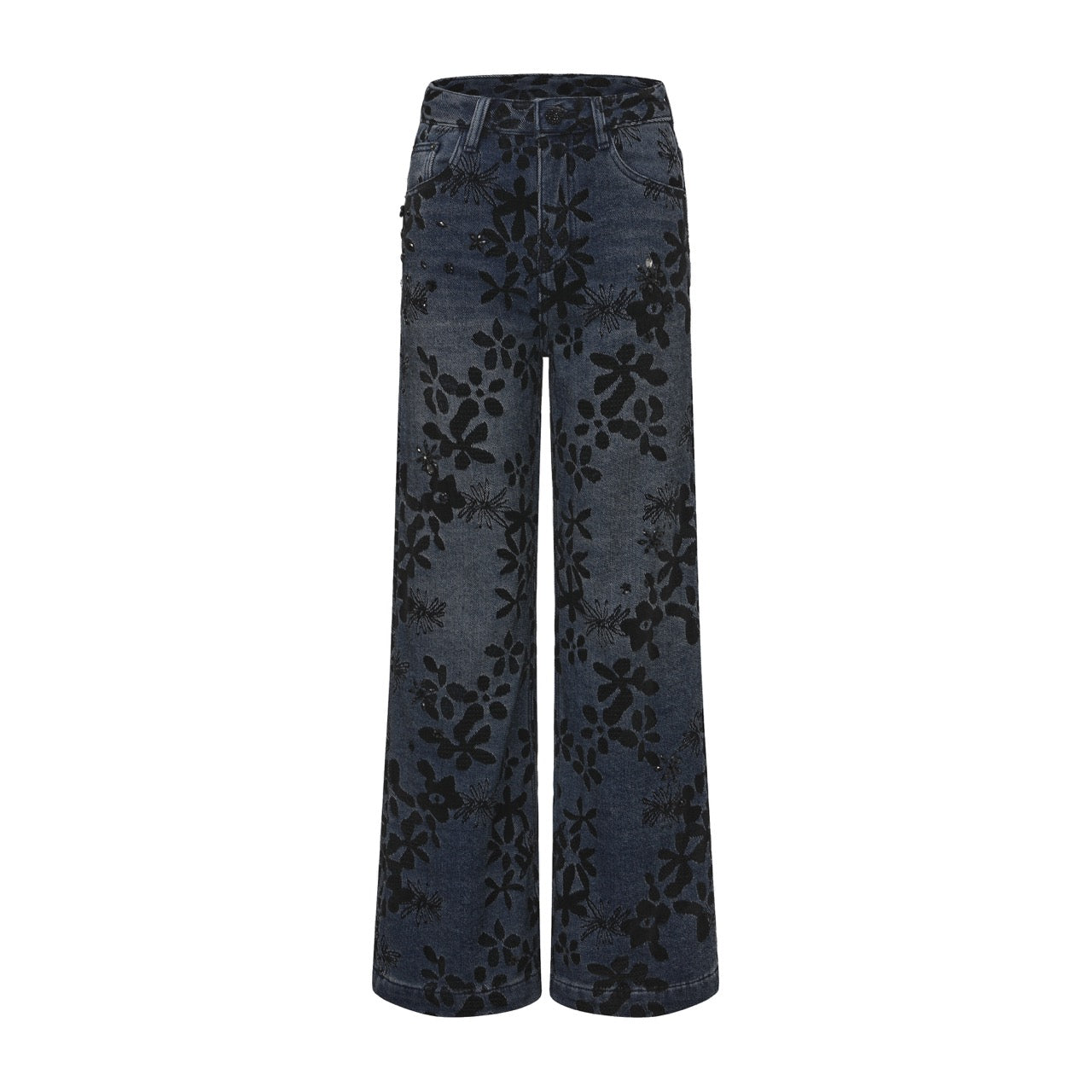 Lace Wide-Leg Trousers