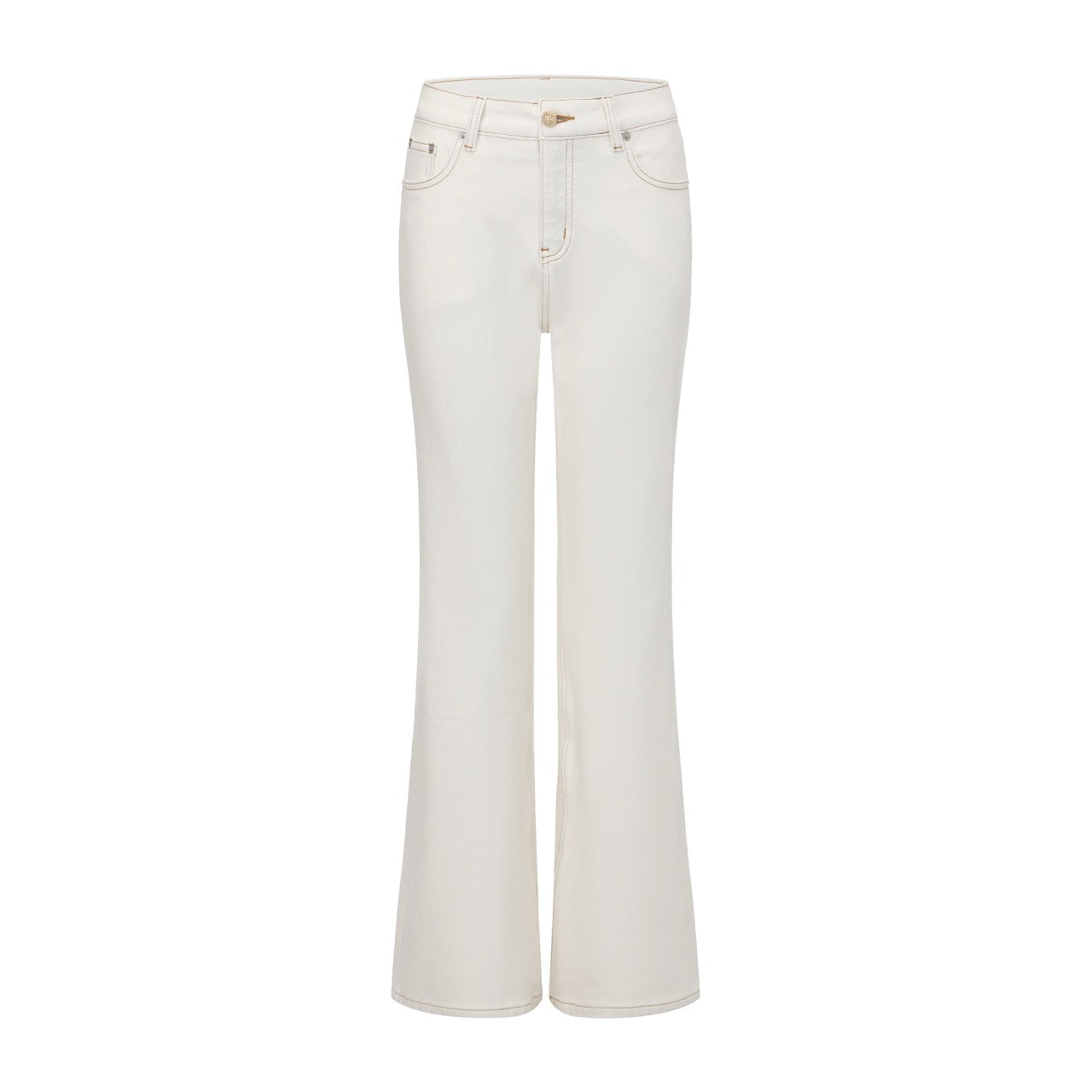 Embellished Flared Four-Pocket Trousers
