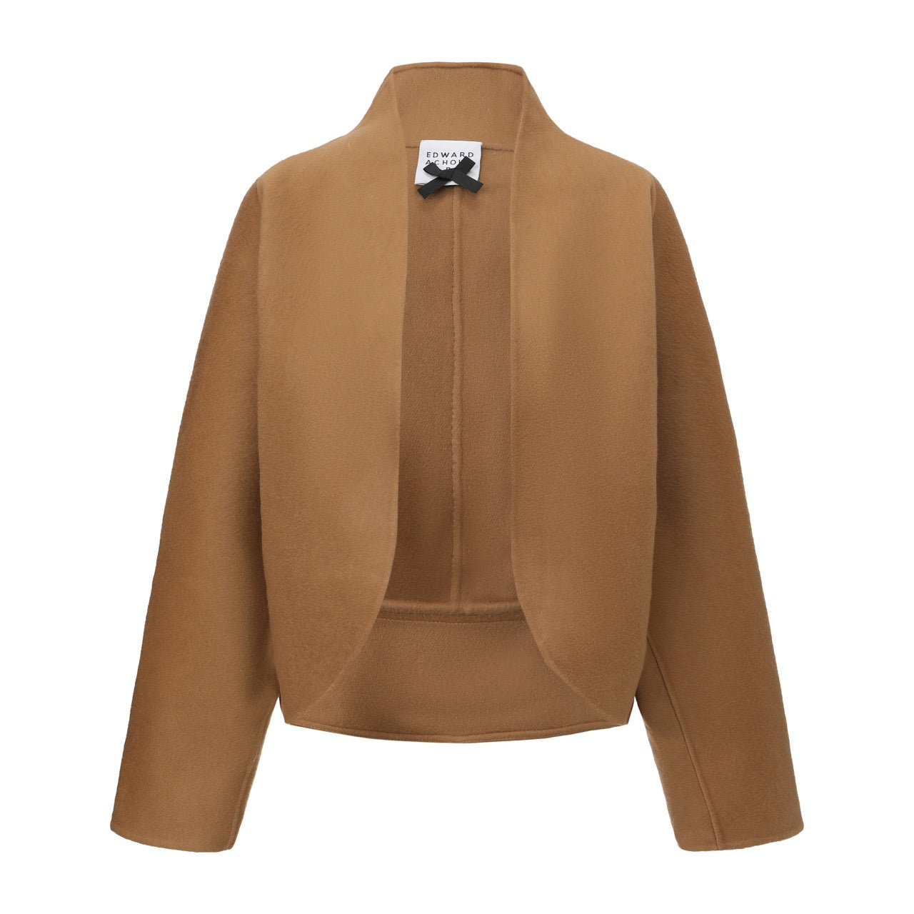 Open-Front Suede-Effect Jacket