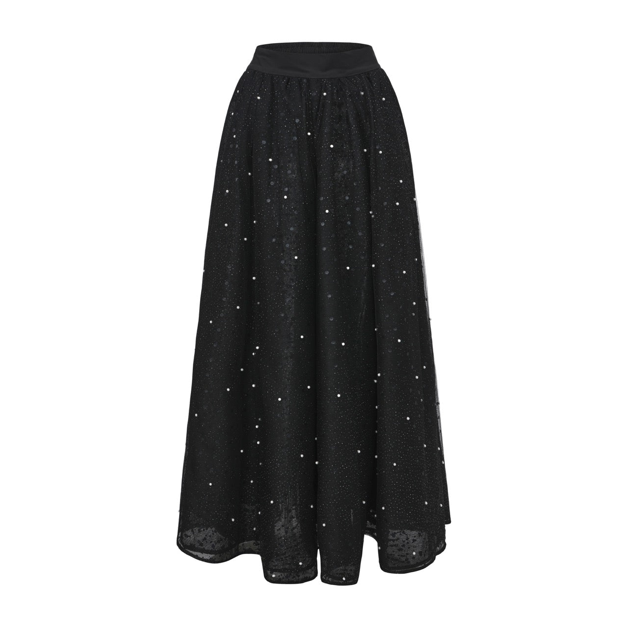 Embellished Tulle Circle Skirt