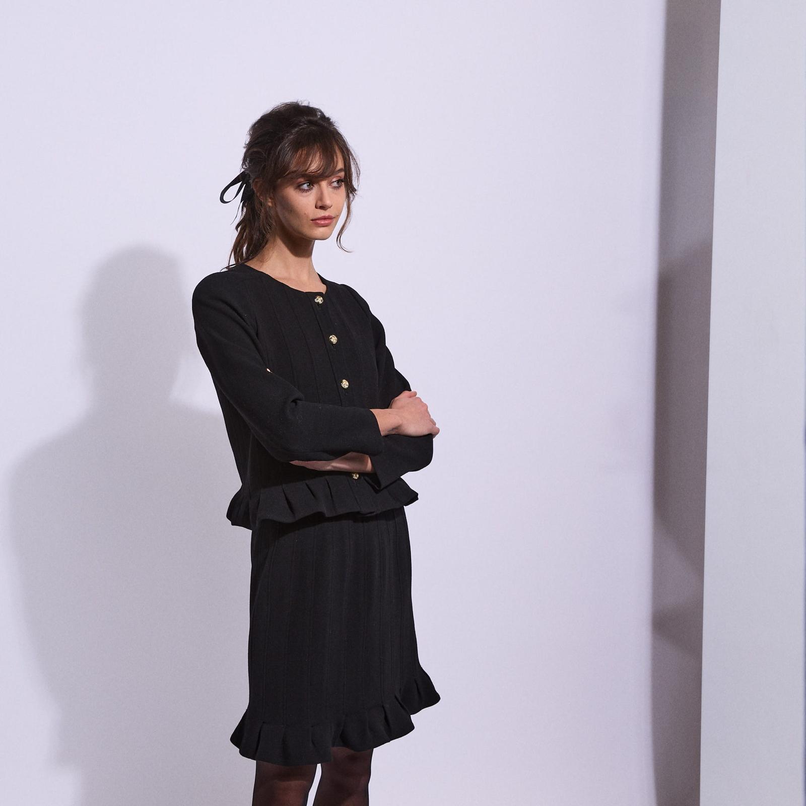 A-Line Skirt with Flounced Hem