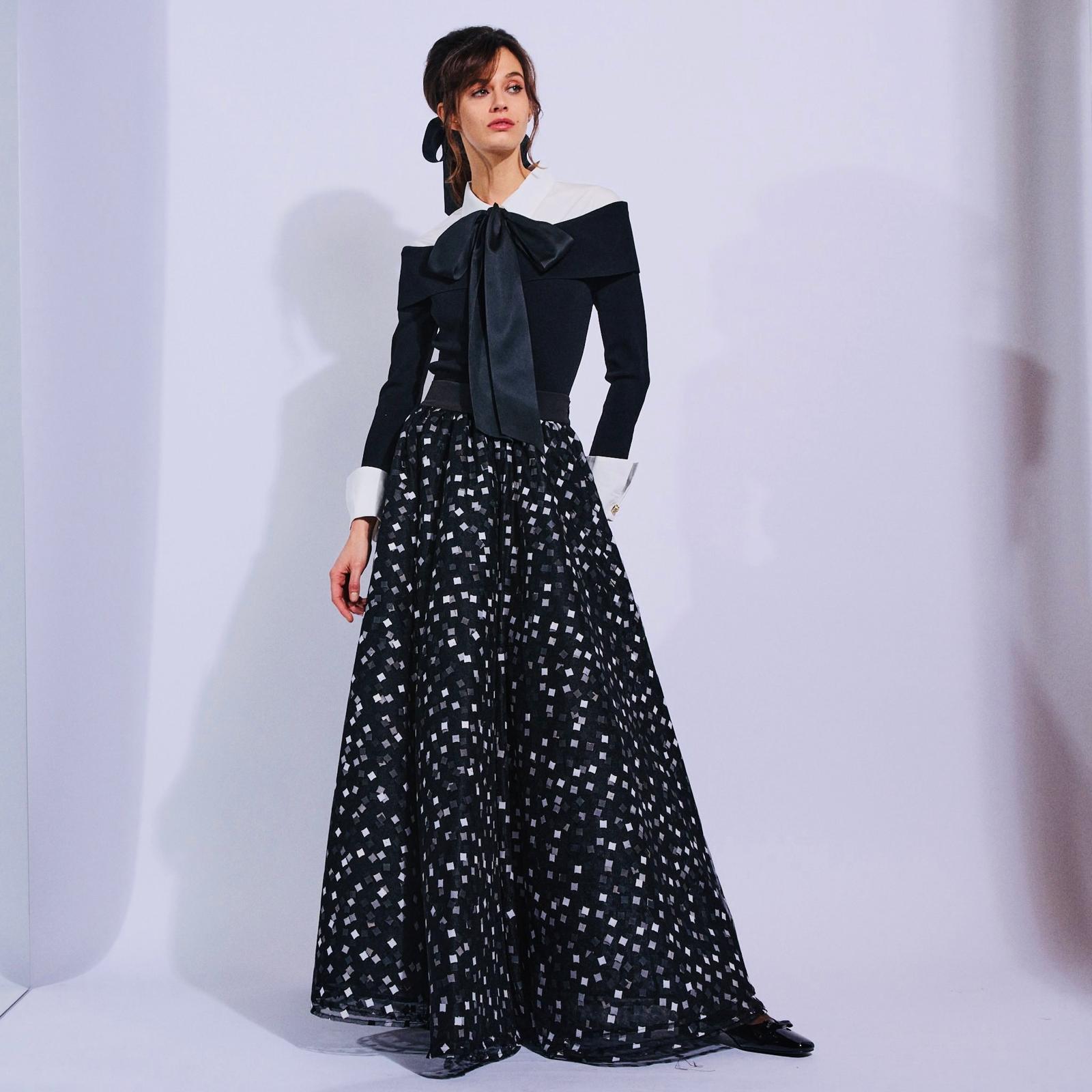 Sequin Tulle A-Line Skirt
